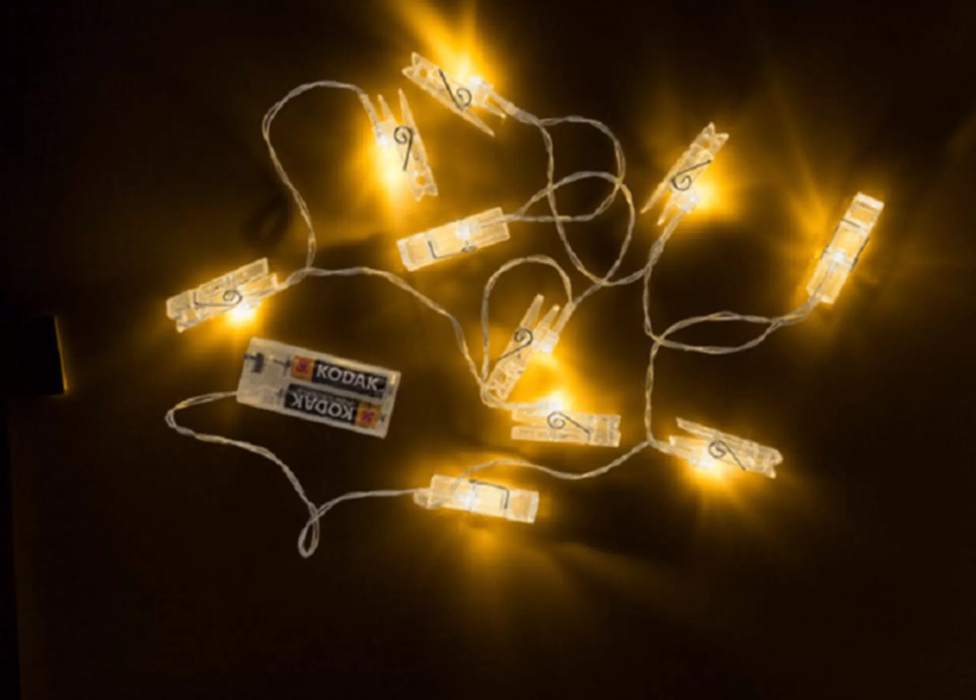 Out of the Blue Lichtslinger Met Led Verlichte Knijpertjes -160 Cm -Kaarten/Foto Ophangen Fashion