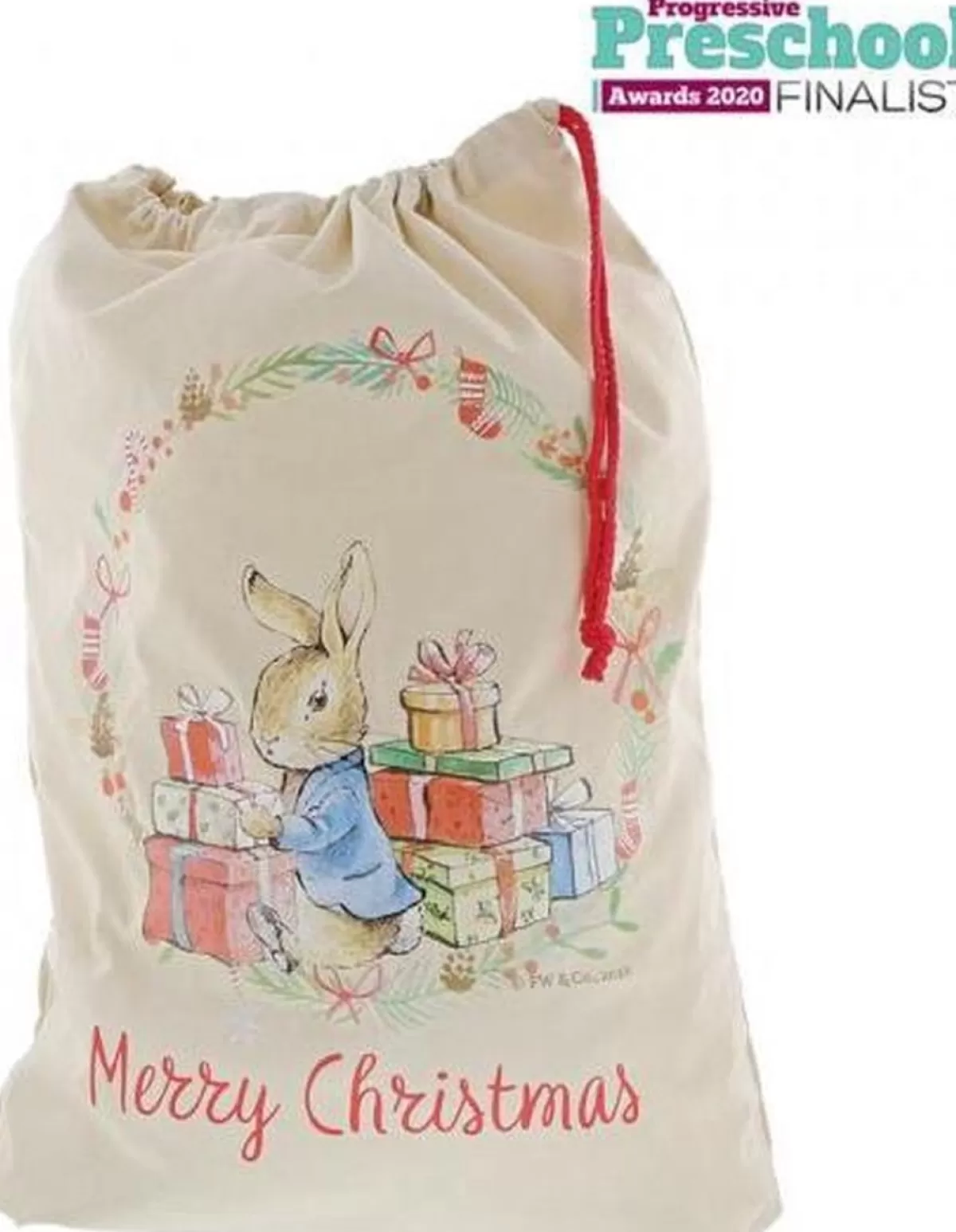 Beatrix Potter Kerstbeelden>Peter Rabbit Christmas Sack - Zak Voor Kerstcadeautjes