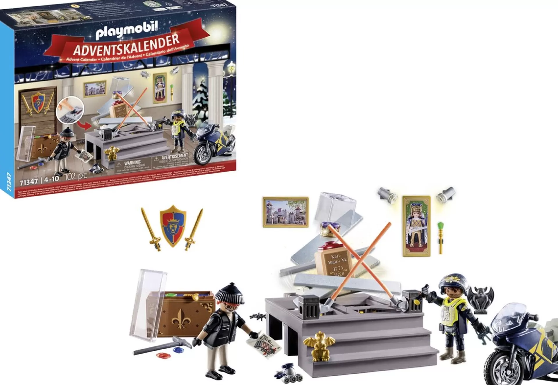 PLAYMOBIL Adventskalender 2023 Politie Museumdiefstal - 71347 Hot