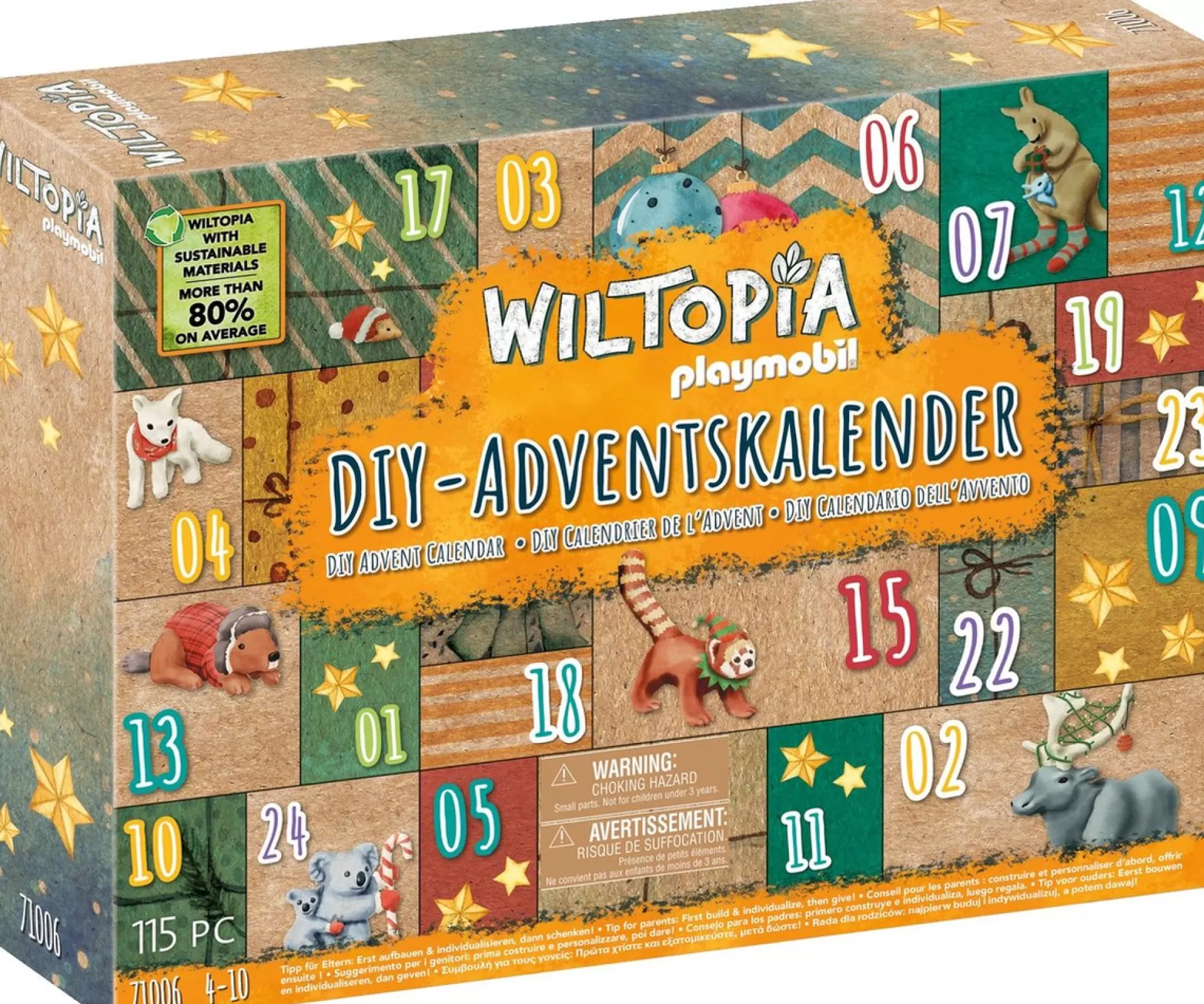 PLAYMOBIL Wiltopia Doe-Het-Zelf Adventskalender 2023 Dierenwereldreis - 71006 Discount