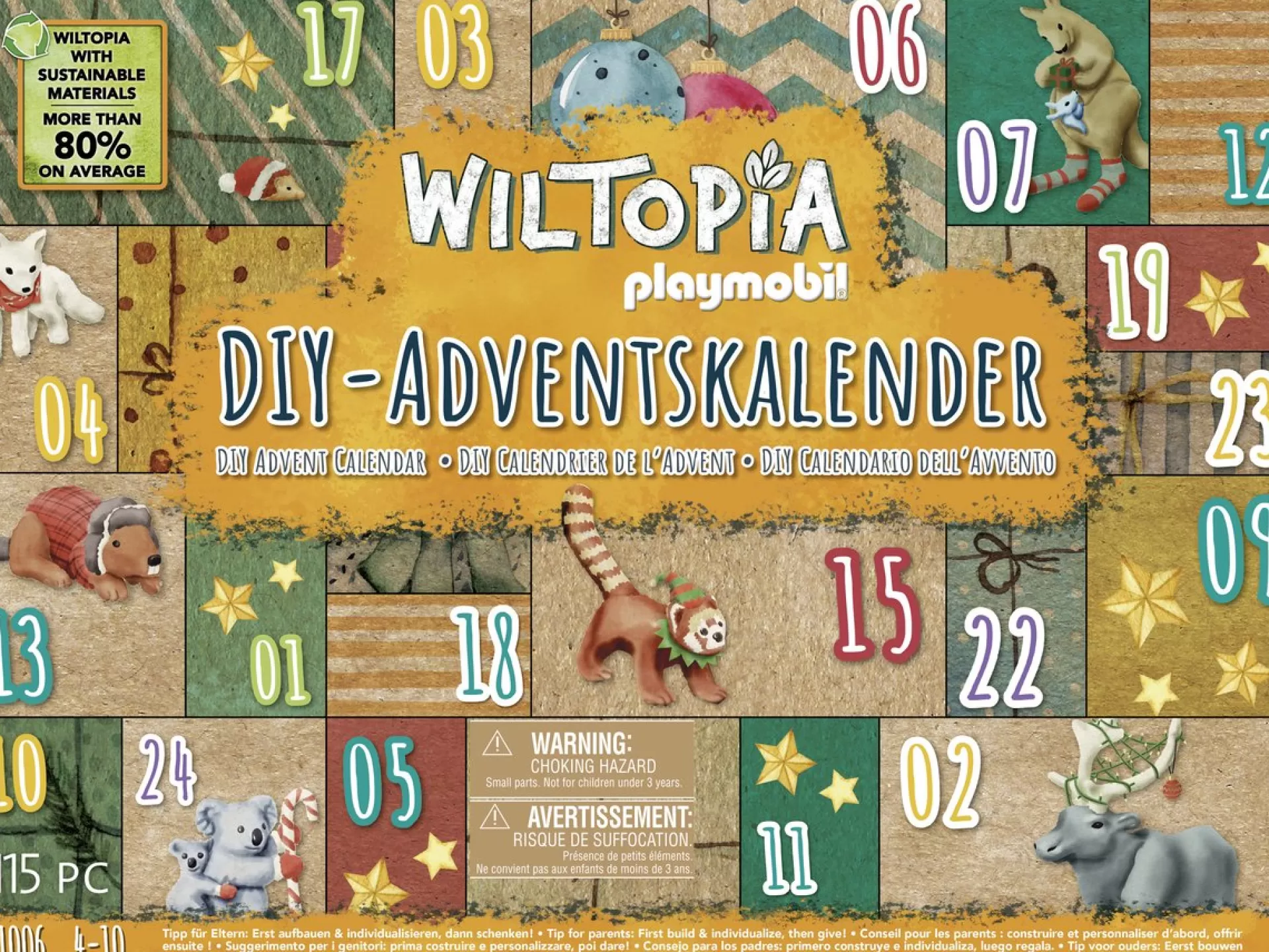 PLAYMOBIL Wiltopia Doe-Het-Zelf Adventskalender 2023 Dierenwereldreis - 71006 Discount