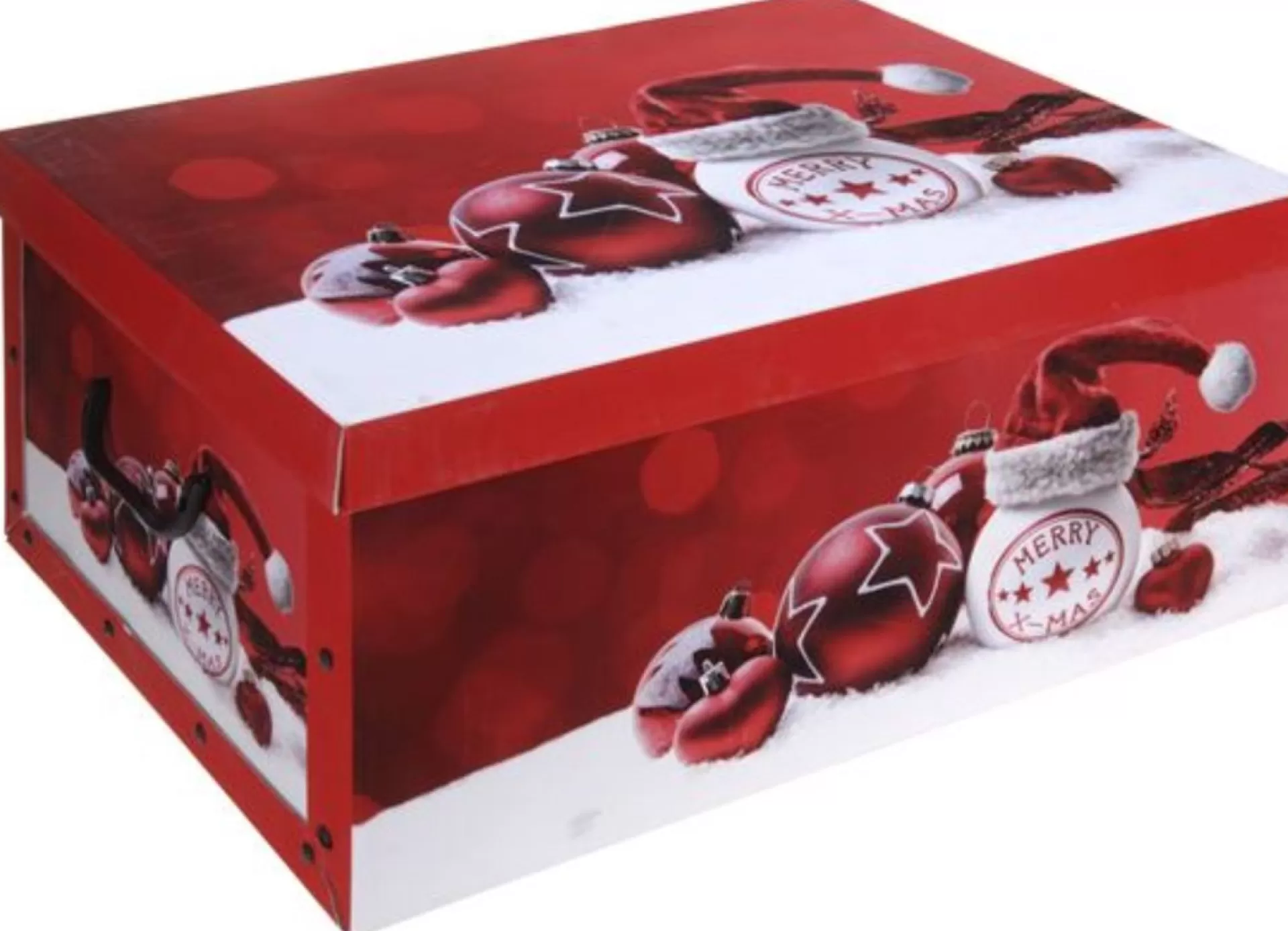 Merkloos Rode Kerstballen/Kerstversiering Opbergbox 51 X 37 Cm Cheap