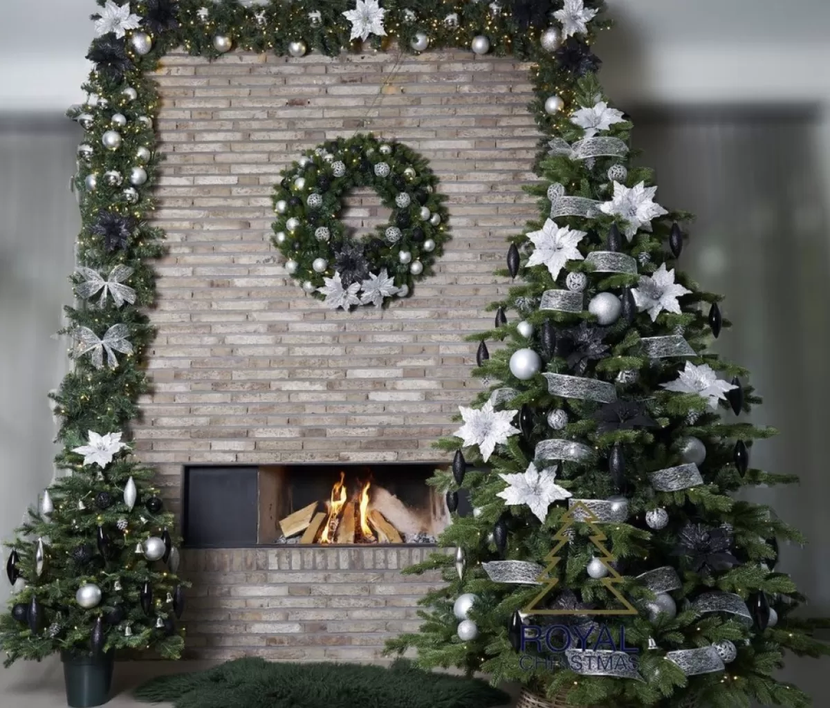 Royal Christmas Guirlandes> - 5X Kerstguirlandes Pvc 540 Cm - 70 Led Lampjes - Extra Vol 400 Takken