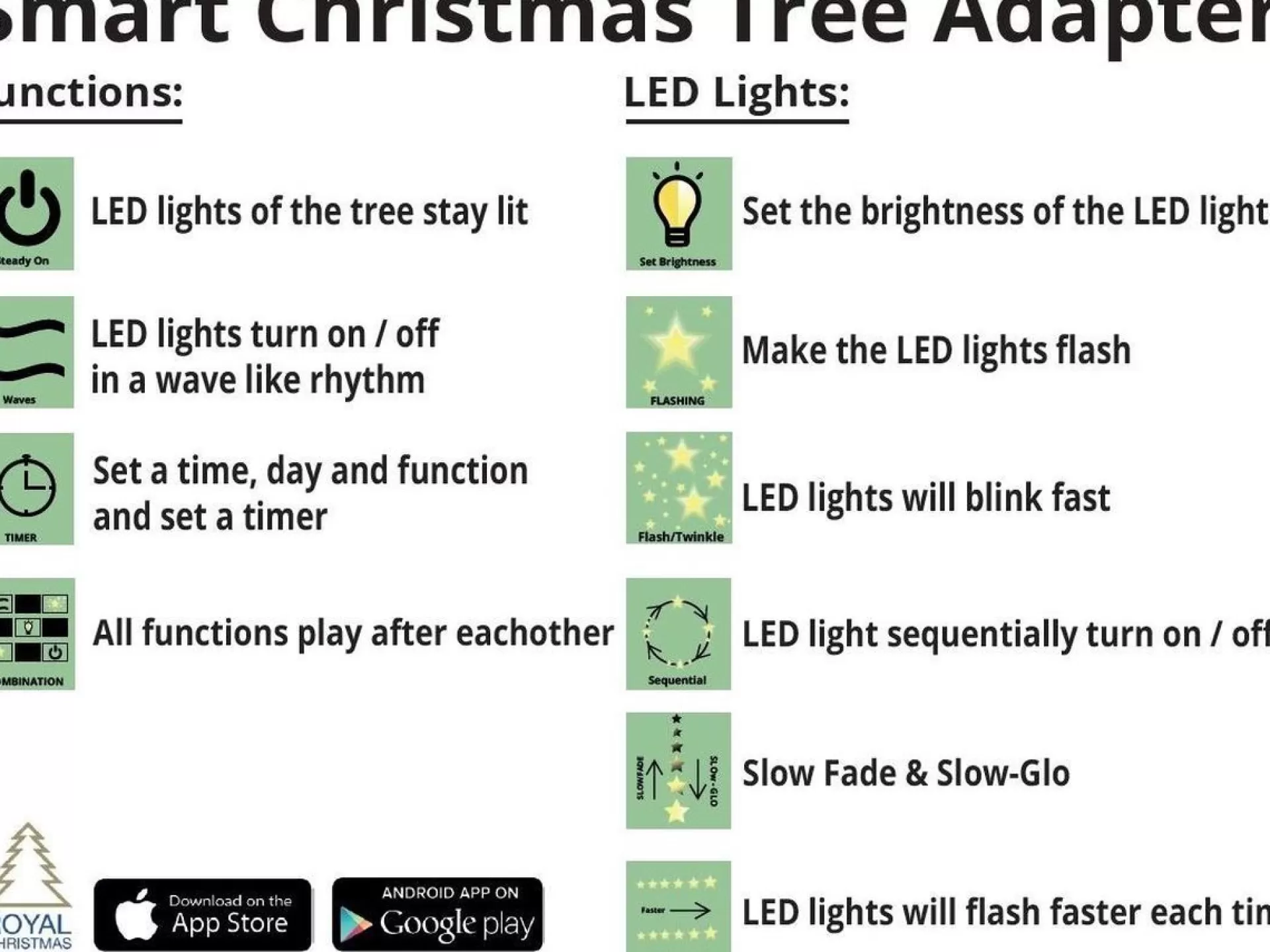 Royal Christmas - Kunstkerstboom - Bogota Pe / Pvc Smart - 400 Led Lampjes - 210 Cm - 1687 Takken - Groen Online