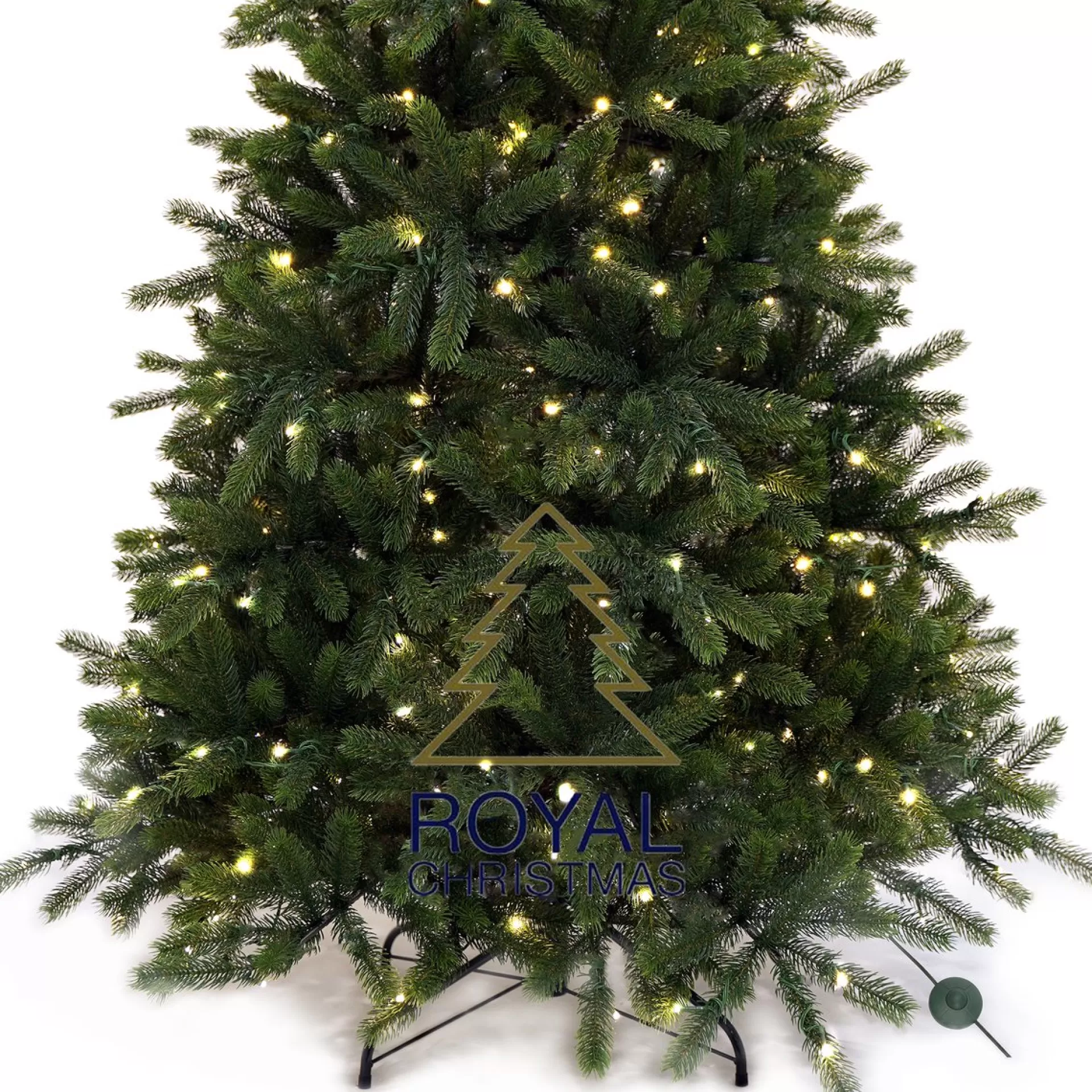 Royal Christmas - Kunstkerstboom - Ontario Premium 100% Pe Smart - 300 Led Lampjes - 180 Cm - 1066 Takken - Groen Flash Sale