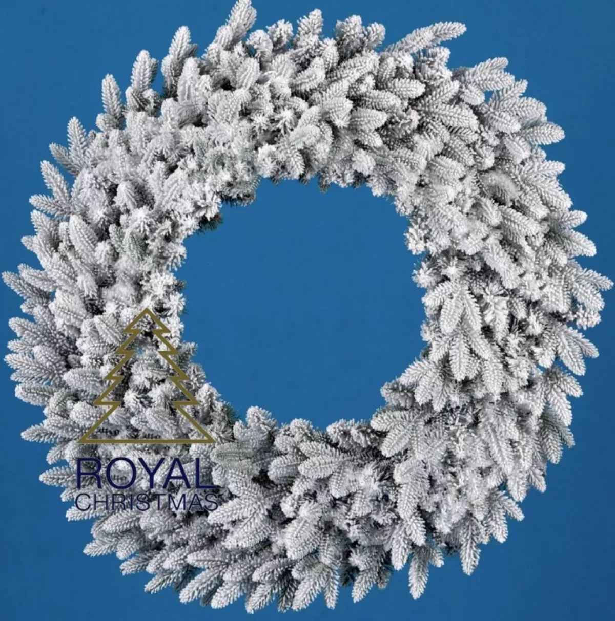 Royal Christmas Kerstkransen> Deluxe Kerstkrans Met Sneeuw - 75Cm