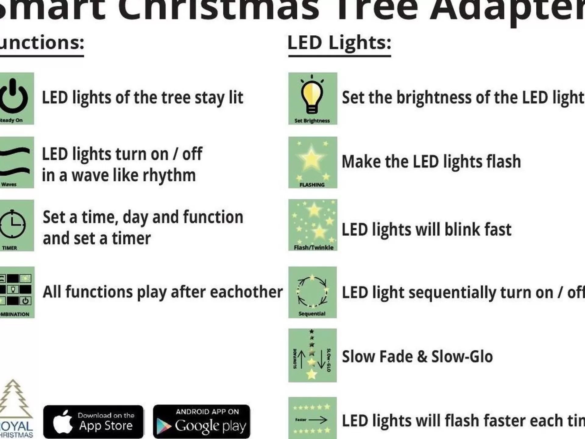 Royal Christmas Kunstkerstboom Alaska Slank - 240 Cm - Met Led Verlichting En Smart Adapter Best