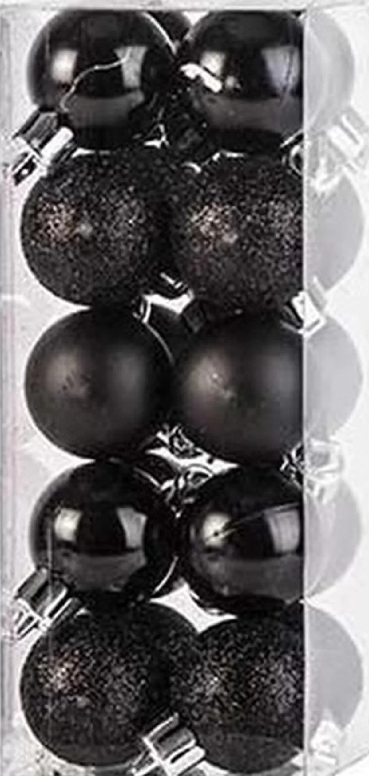 Merkloos Kerstboomversieringen>Set Van 40X Stuks Kunststof Kerstballen Mix Zwart En Koper 3 Cm - Kerstversiering