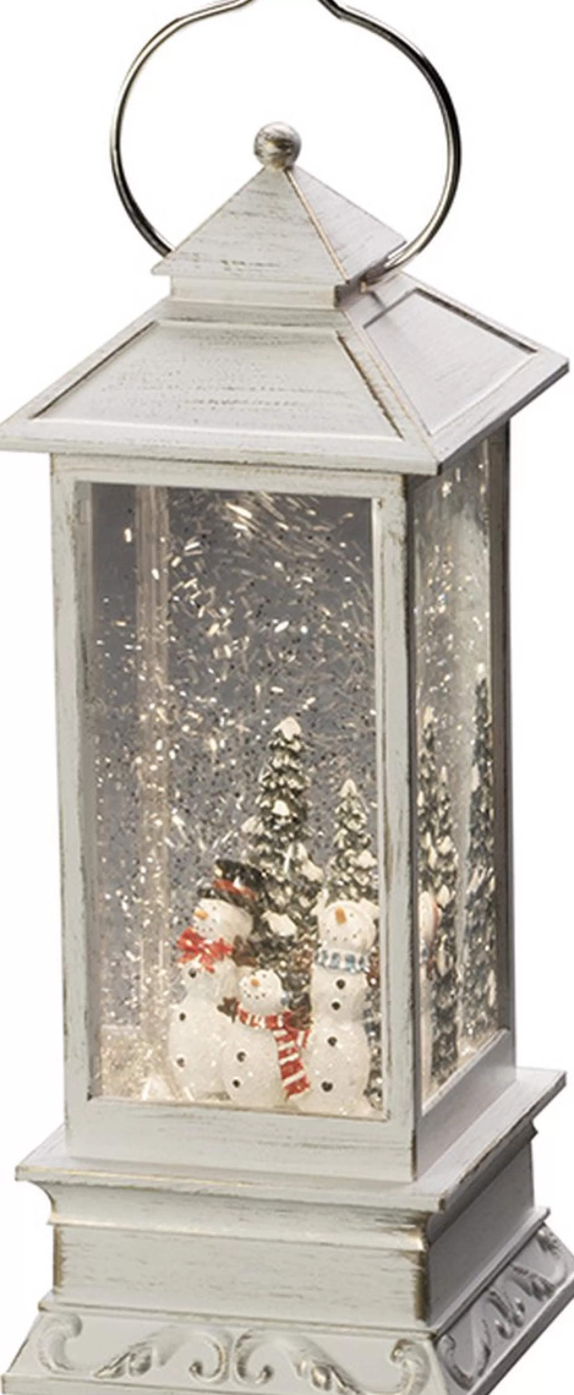 Konst Smide Sneeuwlantaarn Voor Binnen - Klassieke Stijl - Sneeuwpop - Warmwit - 10.5 X 27.5 Cm - Kerstlantaarn - Verlichting Op Batterijen - Timer - 3000K - Kerstverlichting Flash Sale