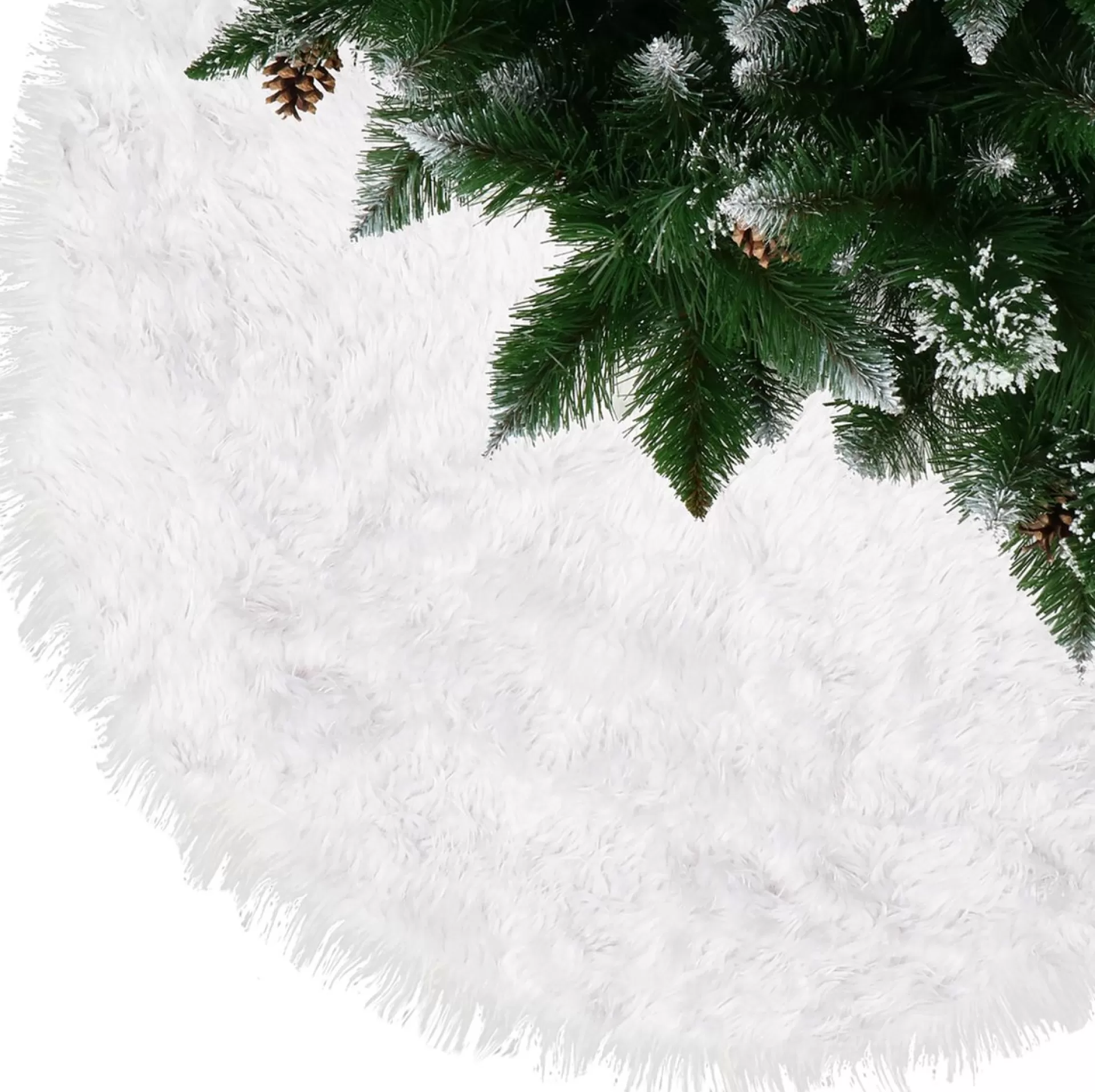 springos Kerstboomrok | Kerstboomkleed | Kerstboomversiering | 115 Cm | Wit Sale