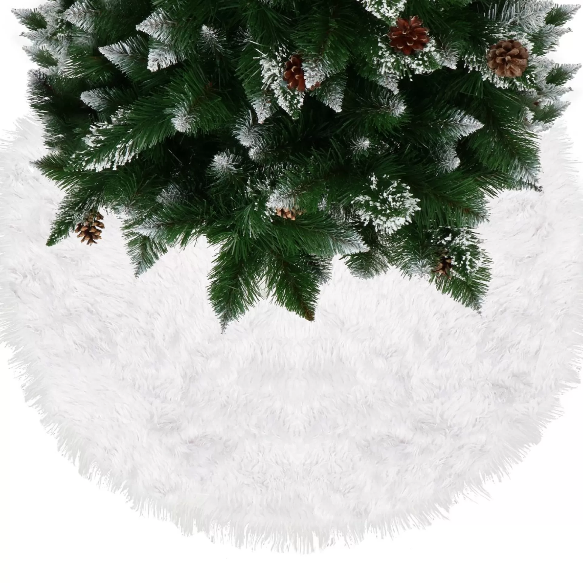 springos Kerstboomrok | Kerstboomkleed | Kerstboomversiering | 115 Cm | Wit Sale