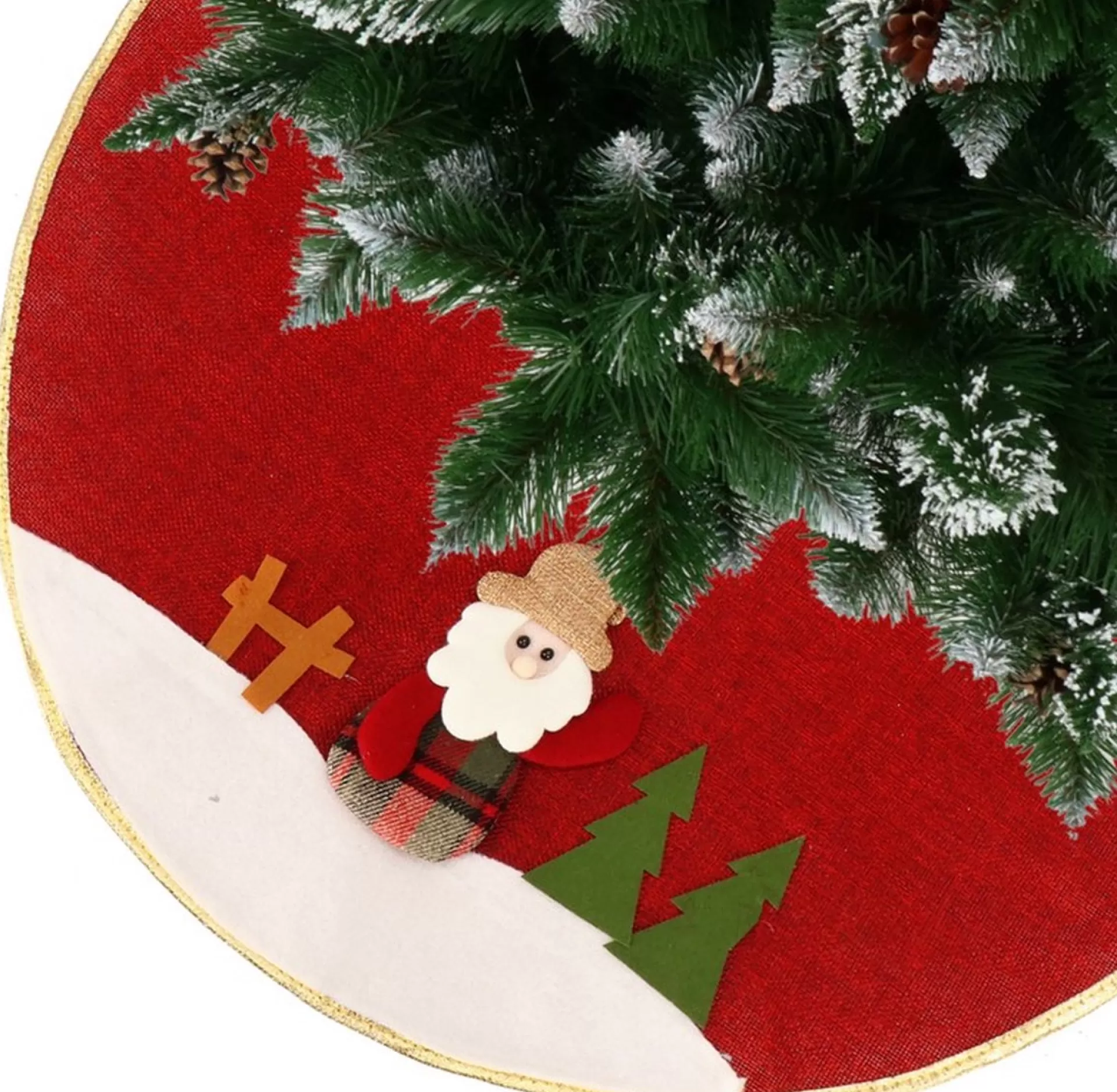 springos Kerstboomrok | Kerstboomkleed | Kerstboomversiering | 57 Cm | Rood Best Sale