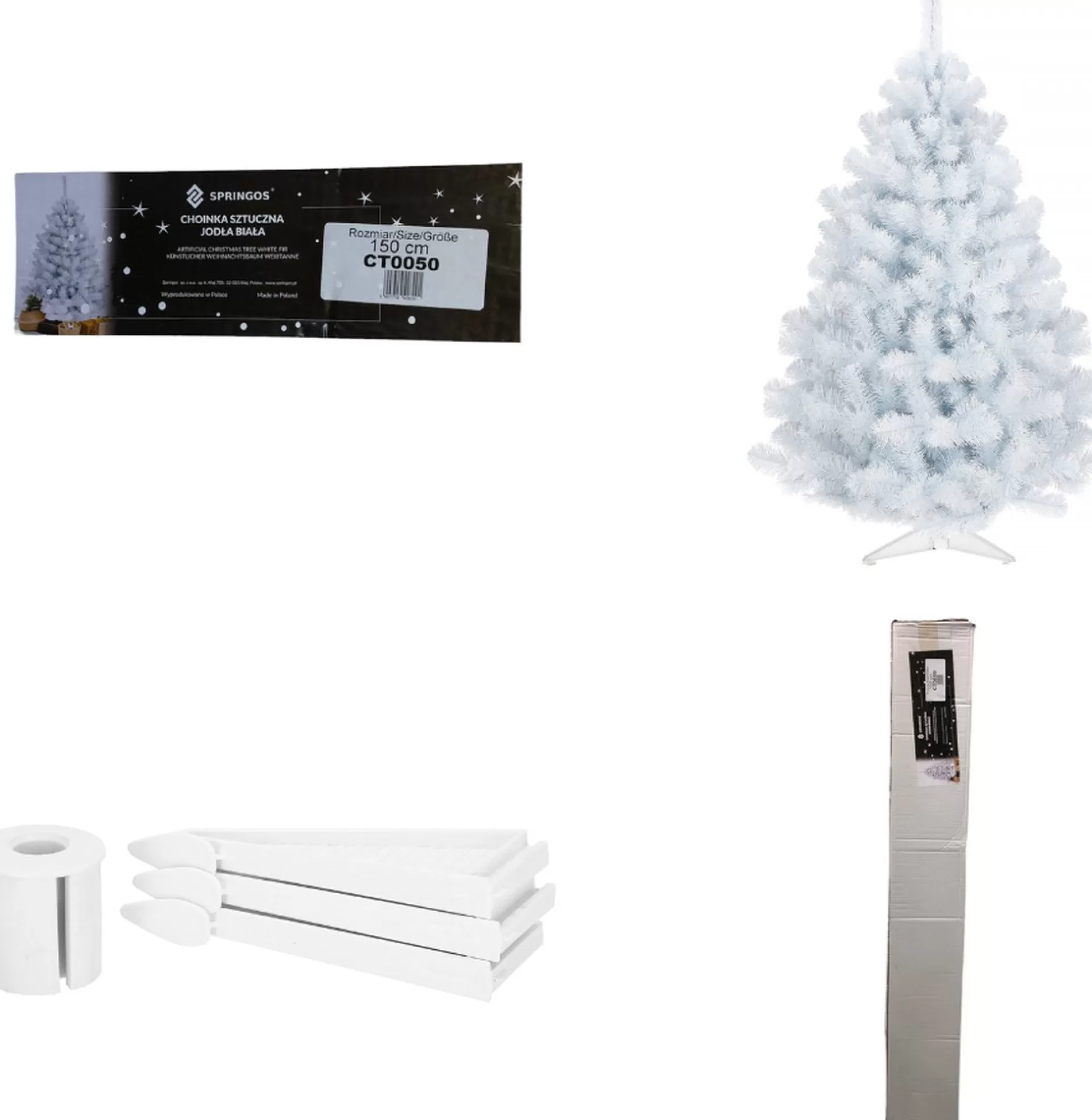 springos Kunstkerstboom | White Fir | Zonder Verlichting | Wit | 150 Cm Hot