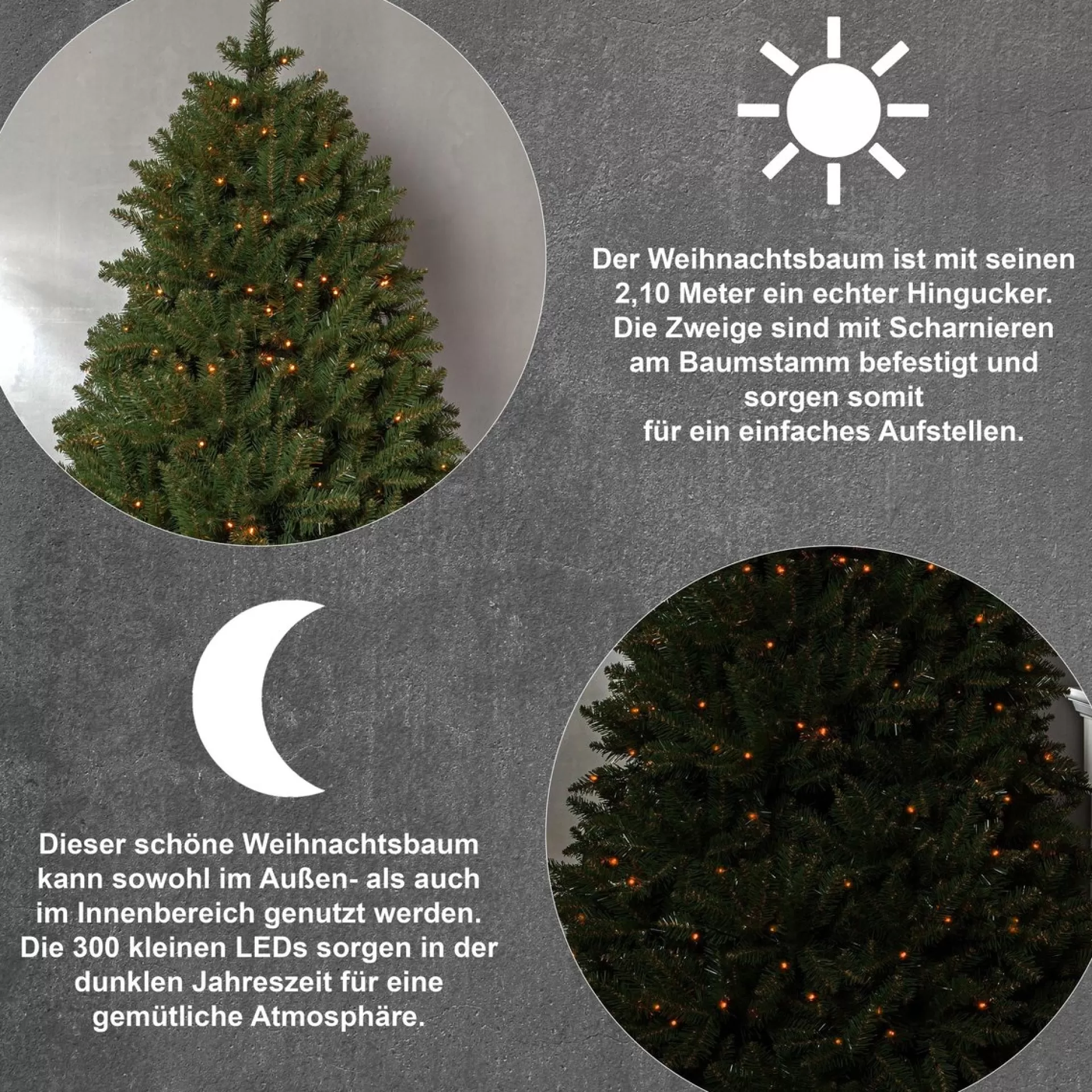 Star Trading Kerstman Fake 2.10M | Kunstkerstboom Met Lichtjes | Kunstkerstbomen | Kunstkerstboom Met Verlichting | Led-Kerstboom Buiten | Led-Kerstboom Outlet