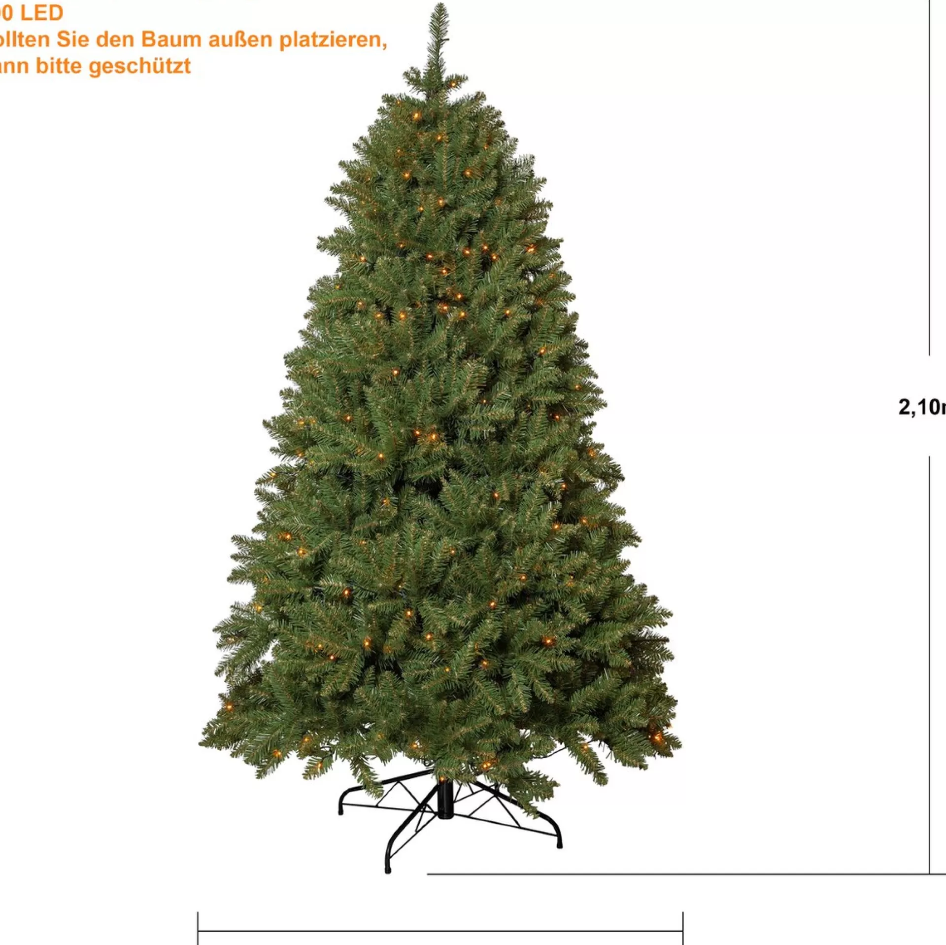 Star Trading Kerstman Fake 2.10M | Kunstkerstboom Met Lichtjes | Kunstkerstbomen | Kunstkerstboom Met Verlichting | Led-Kerstboom Buiten | Led-Kerstboom Outlet