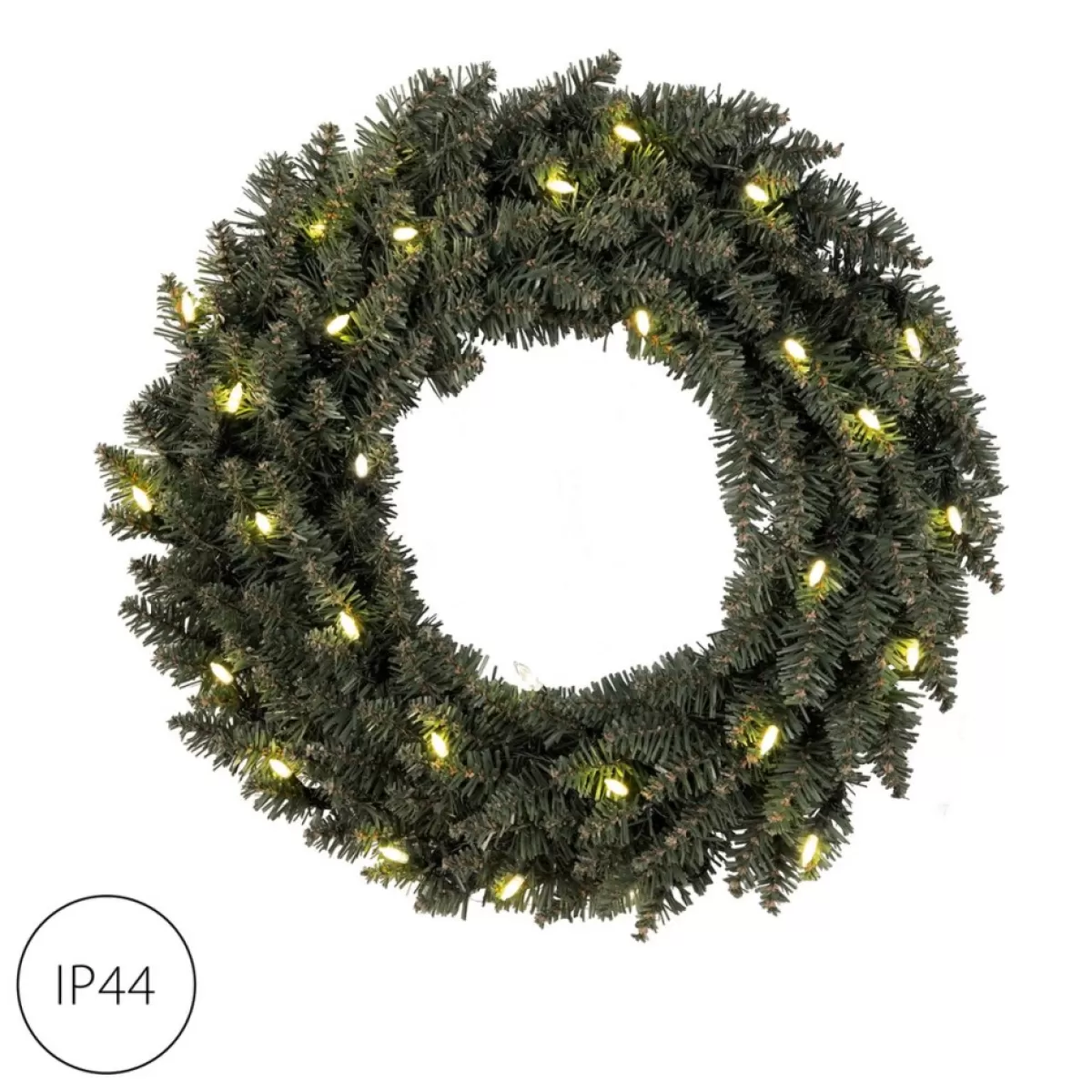 Star Trading Kerstkransen> Led-Kerstkrans Calgary Van, Kerstkrans In Dennengroen Voor Binnen En Buiten, Warm Wit, Met Kabel, O: 50 Cm, Ip44