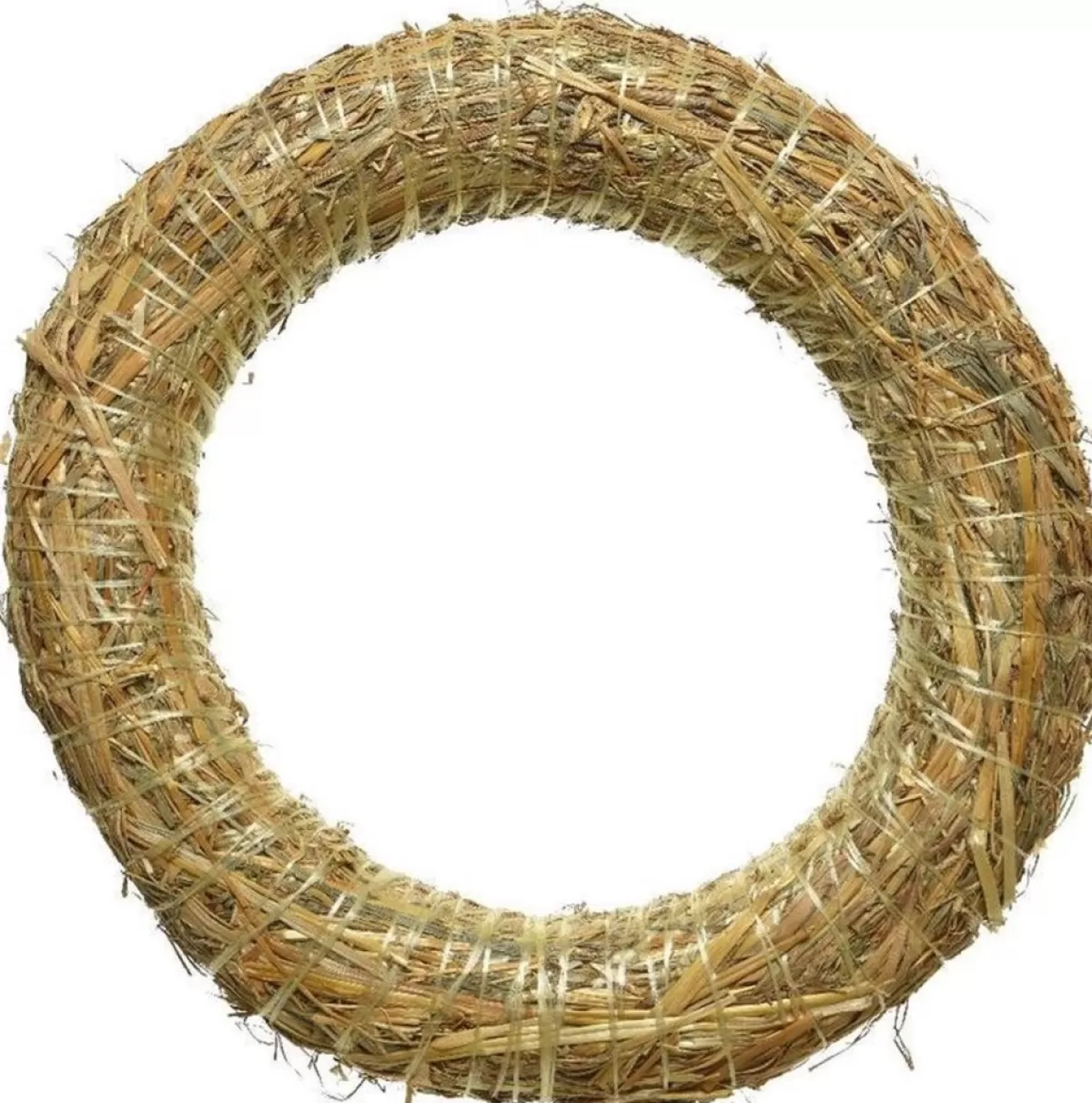 Merkloos Kerstkransen>Stro Kerstkransen Om Te Decoreren 25 Cm - Kerst Deurkransen - Strokransen