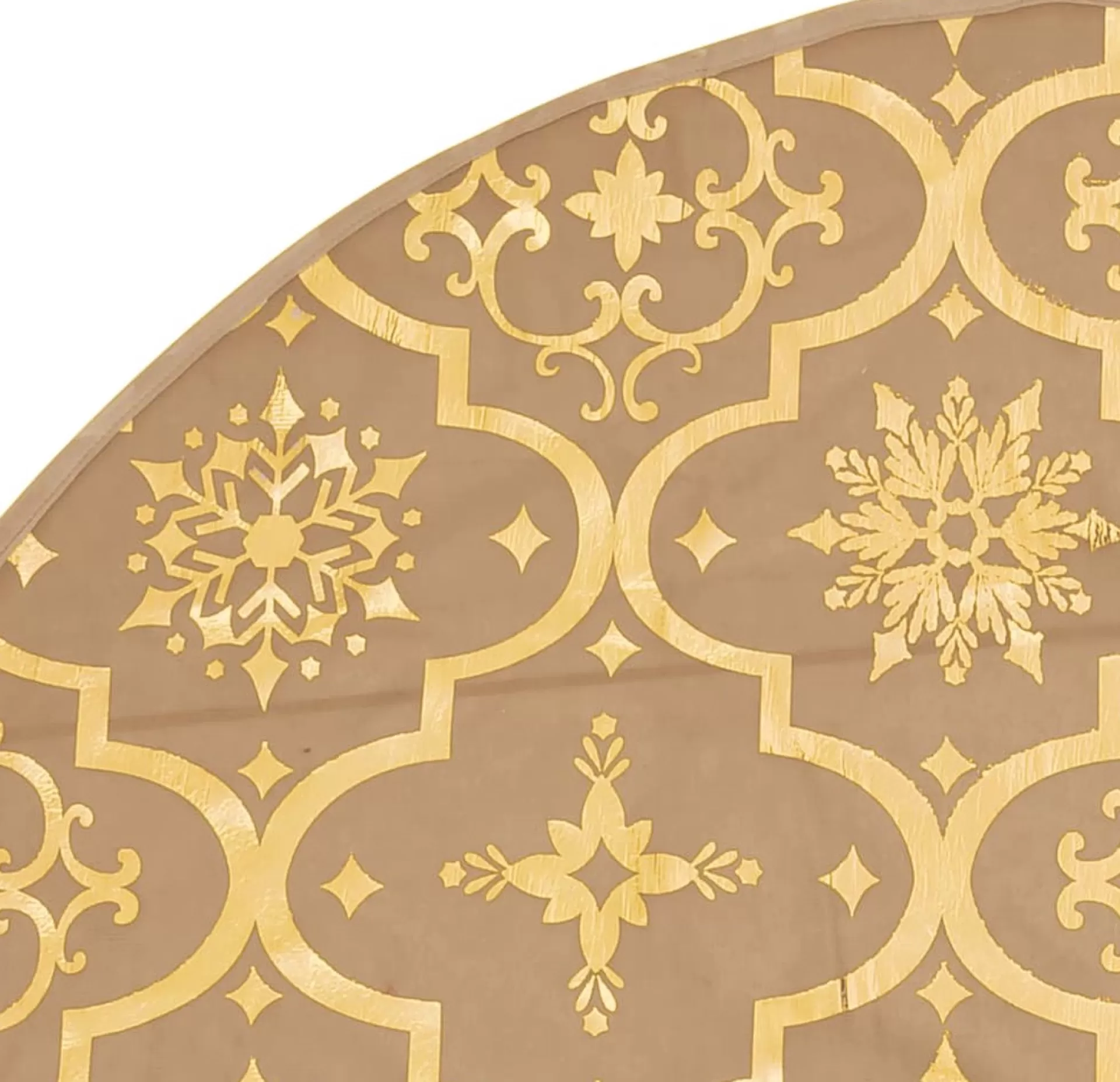 The Living Store Kerstboomrok 90 Cm Diameter - Met Sneeuwpatroon - Inclusief Kerstsok Geel Store