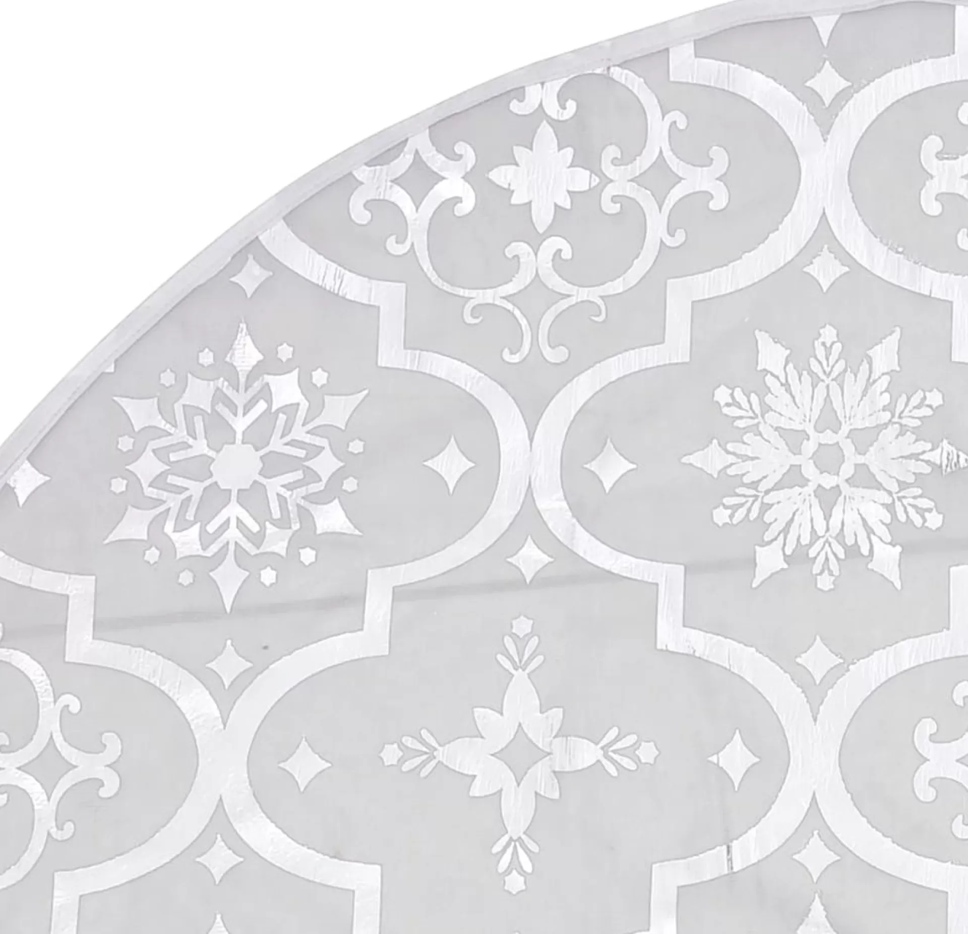 The Living Store Kerstboomrok Sneeuwpatroon 150 Cm - Inclusief Kerstsok Wit Store