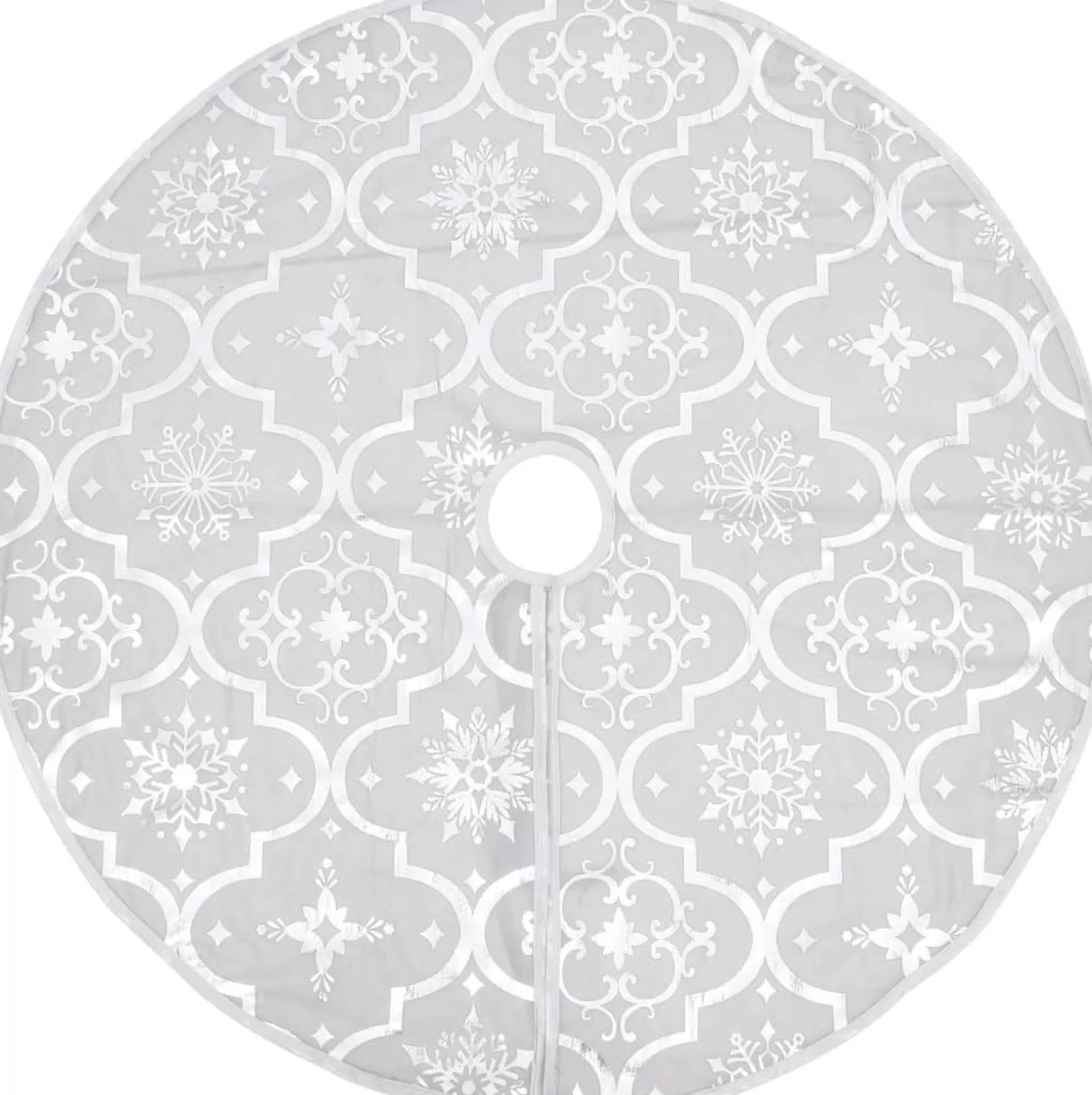 The Living Store Kerstboomrok Sneeuwpatroon 150 Cm - Inclusief Kerstsok Wit Store