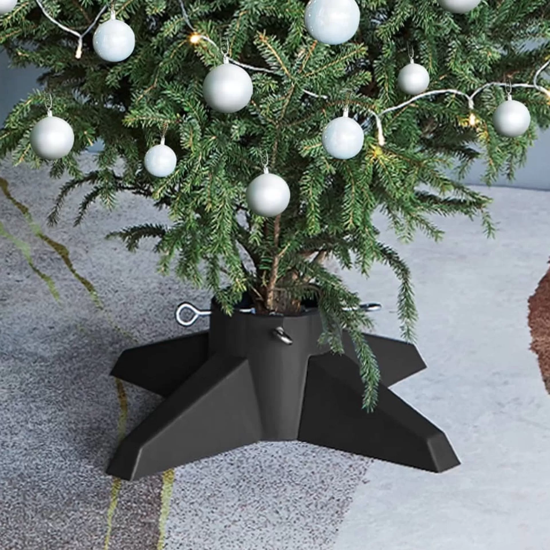 The Living Store Kerstboomstandaard Kunststof - 55.5 X 55.5 X 15 Cm - 2.1 M - 1.3 Liter - 40-105 Mm - Montage Vereist New