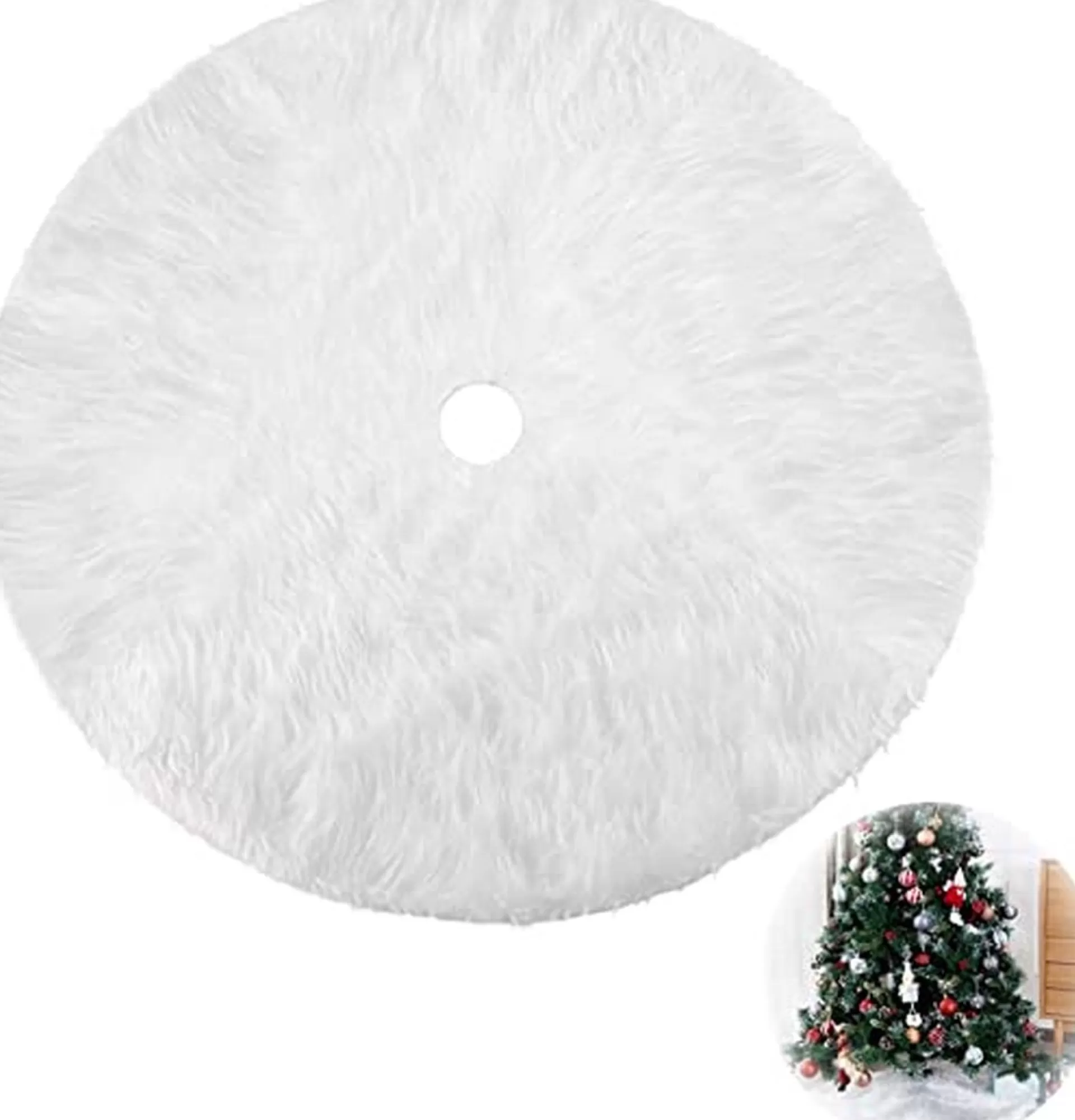 Merkloos Treeskirt Kerstboom Kleed - Kerstboomrok - Bont - Kerstboomtapijt Kerstmis - Rok - Kerst. Cheap