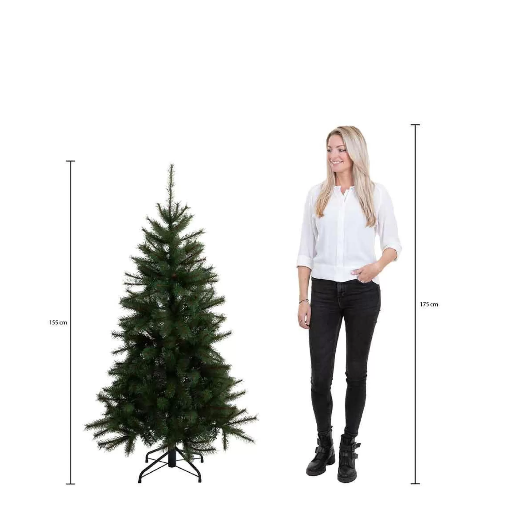 Triumph Tree - Kunstkerstboom - Slim Forest Frosted - Blauw - 155Cm Store