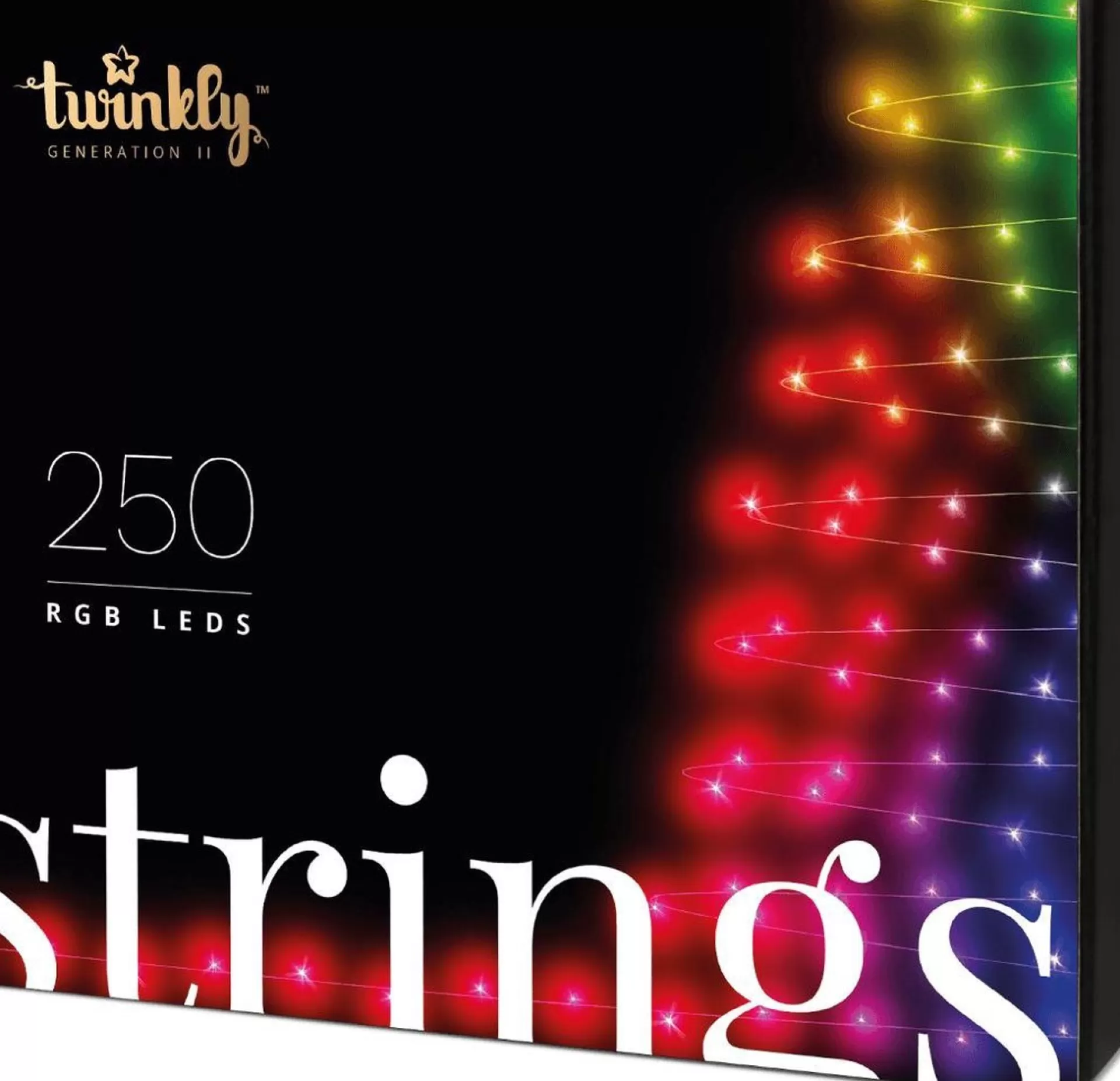 Twinkly Strings- Lichtsnoer - 20 Meter - Led Verlichting - 250Led Rgb - Dimbaar - Binnen & Buiten - Verbind Met Bluetooth Of Wifi - Werkt Met Homekit, Homey, Alexa, Google Home En Razer Chroma Online
