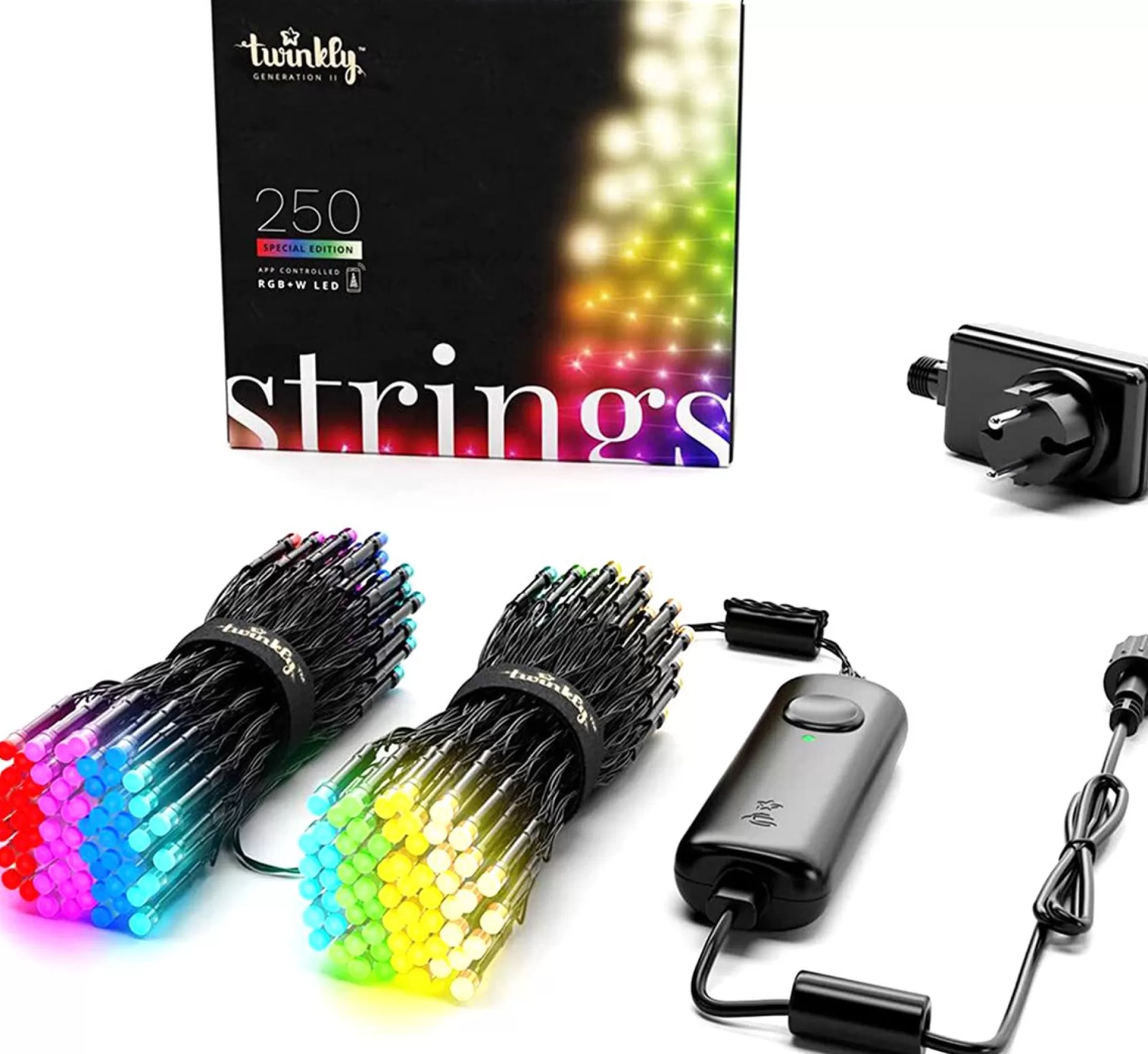 Twinkly Strings- Lichtsnoer - 20 Meter - Led Verlichting - Gekleurd & Warm Licht - Dimbaar - Binnen & Buiten - Verbind Met Bluetooth Of Wifi - Werkt Met Homekit, Homey, Alexa, Google Home En Razer Chroma Hot