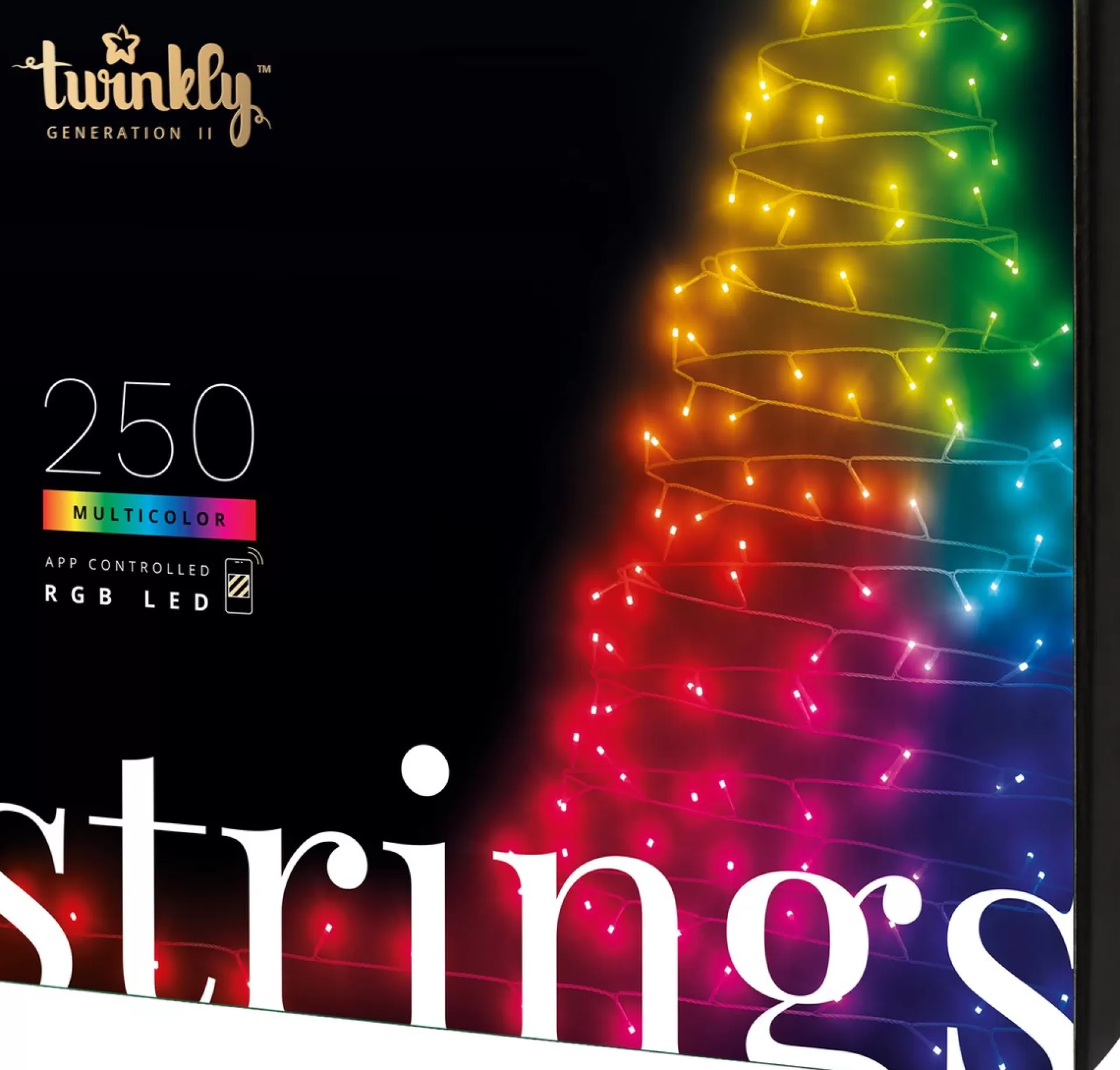 Twinkly Strings- Lichtsnoer - 40 Meter - Led Verlichting - 400Led Rgb - Dimbaar - Binnen & Buiten - Verbind Met Bluetooth Of Wifi - Werkt Met Homekit, Homey, Alexa, Google Home En Razer Chroma Store
