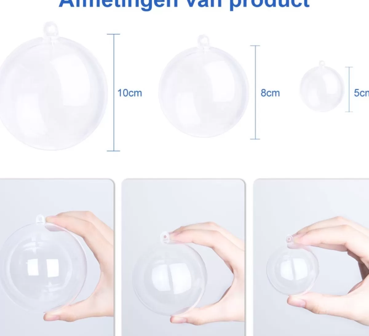 uten Kerstboomversieringen> Kerstballen Plastic Set - Kerstboomversiering - 20 Stuks - Voor Halloween, Kerst, Verjaardag, Feesten, Bruiloft, Home Garden Versiering Ballen - 5Cm - Transparant