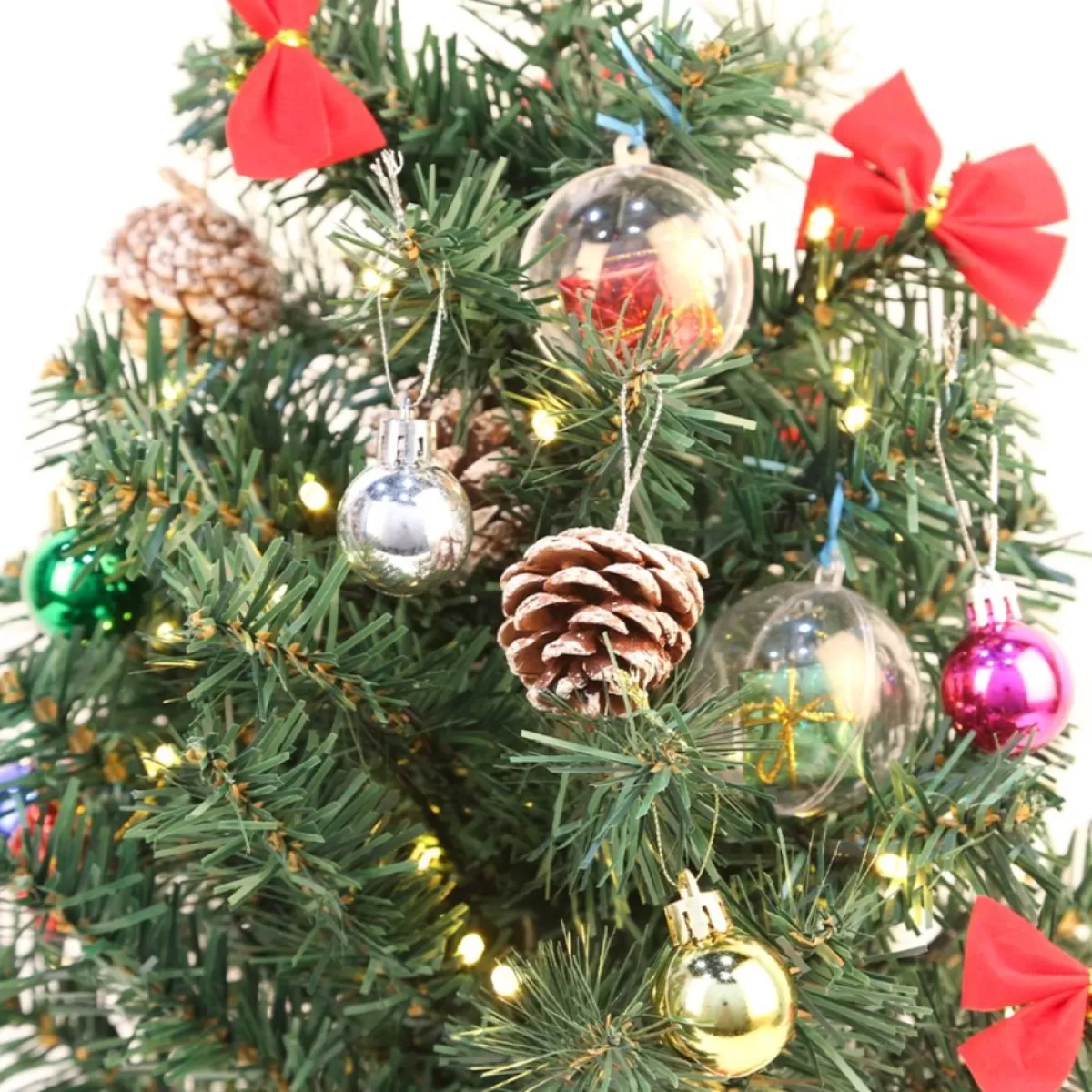 uten Kerstboomversieringen> Kerstballen Plastic Set - Kerstboomversiering - 20 Stuks - Voor Halloween, Kerst, Verjaardag, Feesten, Bruiloft, Home Garden Versiering Ballen - 5Cm - Transparant