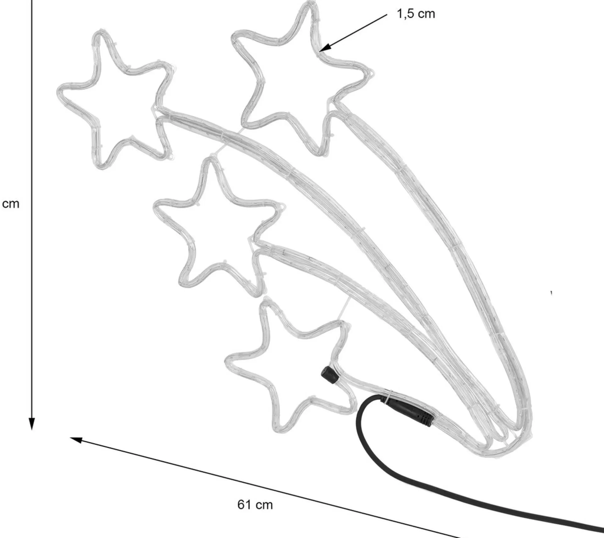 Nampook Vallende Sterren Lichtslang - 216 Lampjes - 6 Meter - 84 Cm Store