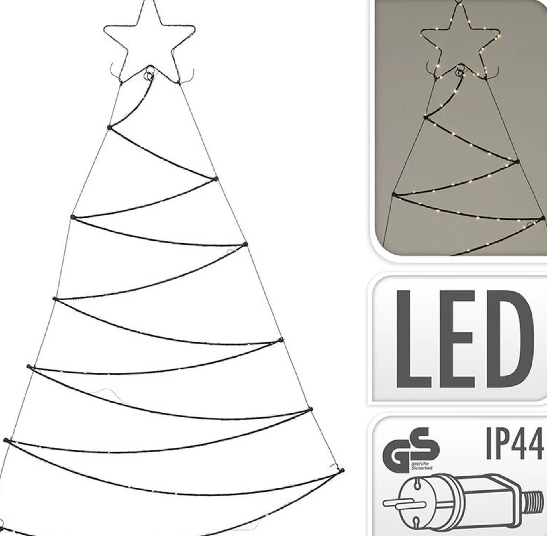 Nampook Verlichte Led Kerstboom - 125Led - 76X110Cm Clearance