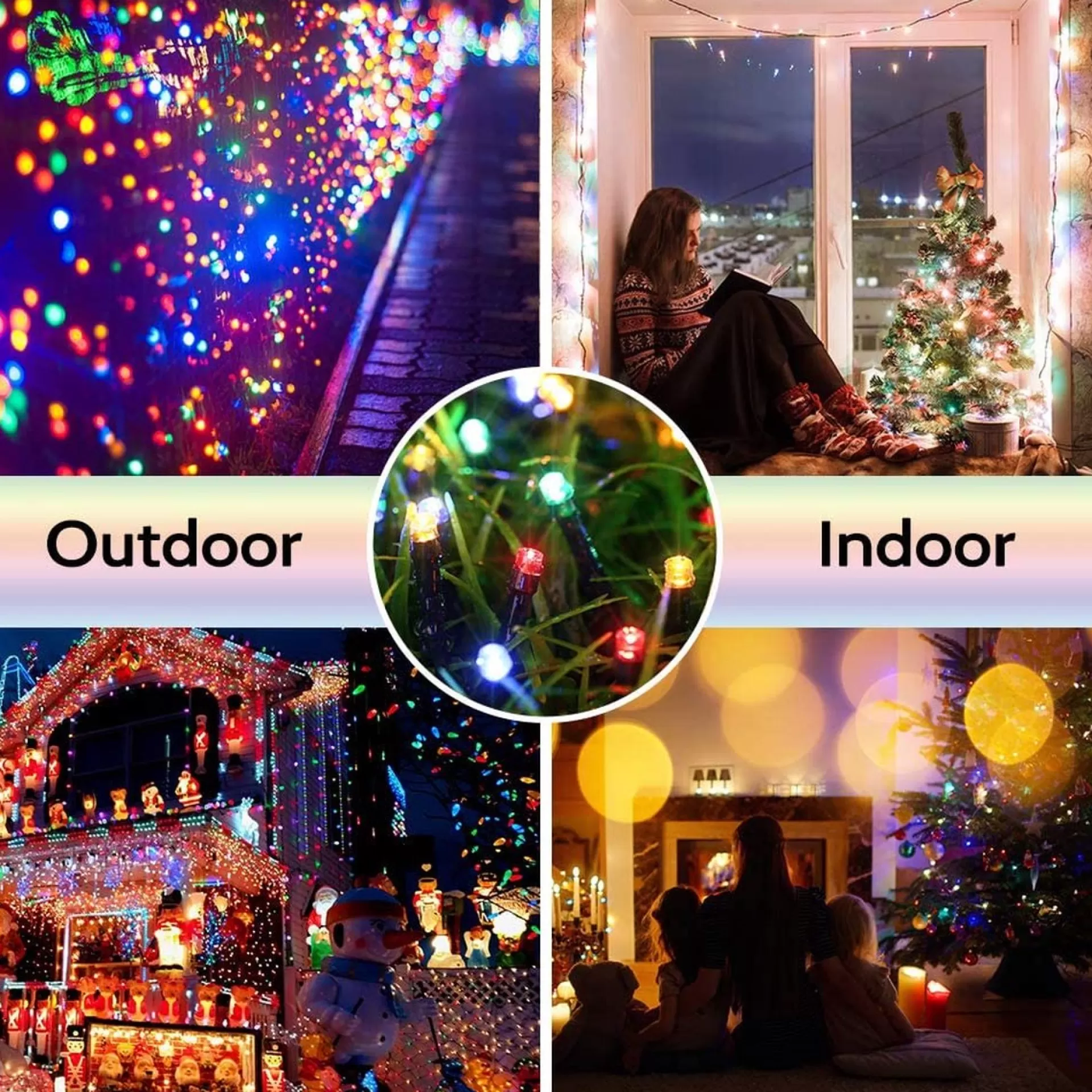 Merkloos Viatel Solar Lichtslang Led - Lichtsnoer Voor Buiten Met 240 Lichts - 24 Meter - Buiten Verlichting - Tuin Verlichting - Ip65 - 3000 K Warm Blue Light - Schemer Sensor Flash Sale