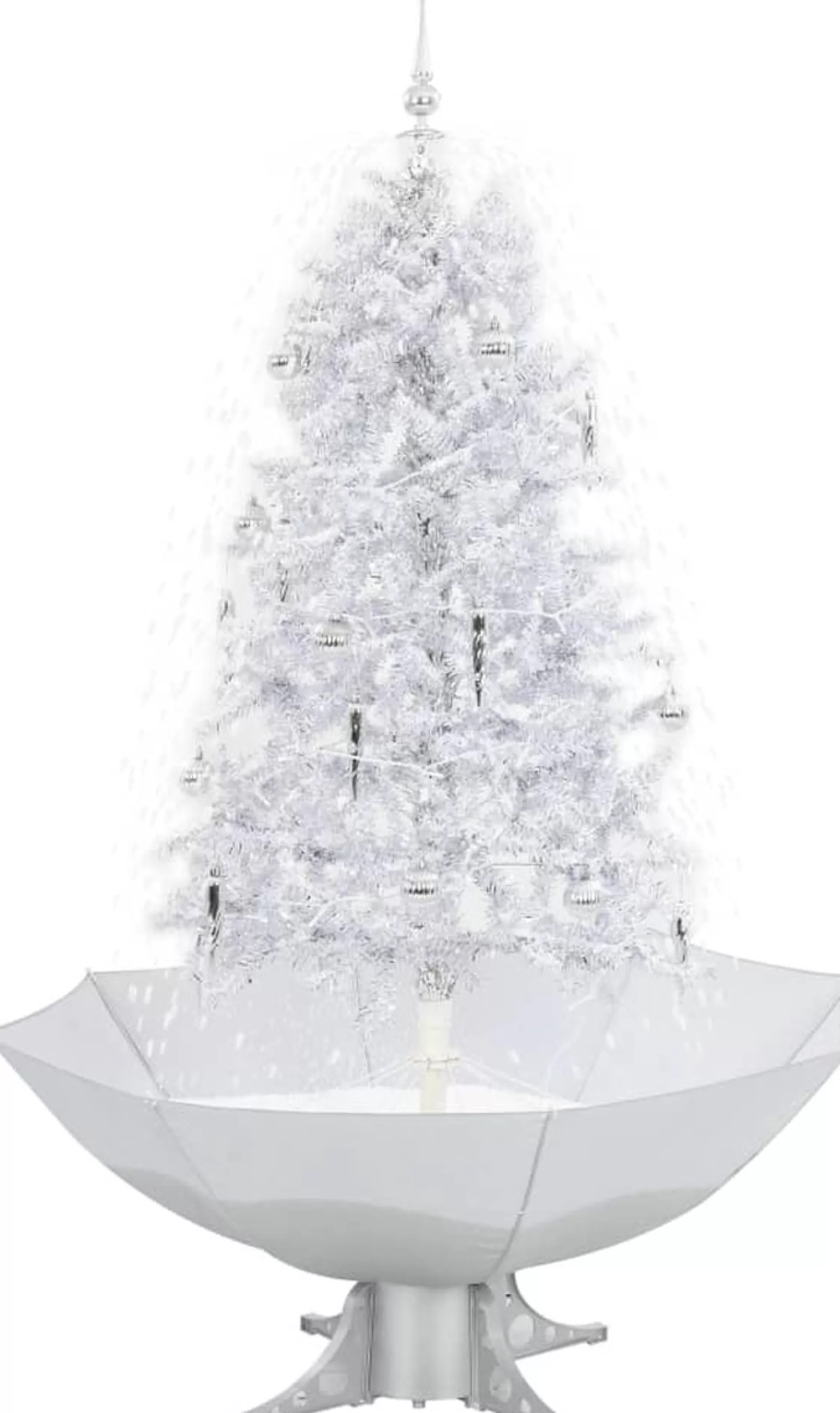 VidaLife Kerstboom Sneeuwend Met Paraplubasis 170 Cm Wit Cheap