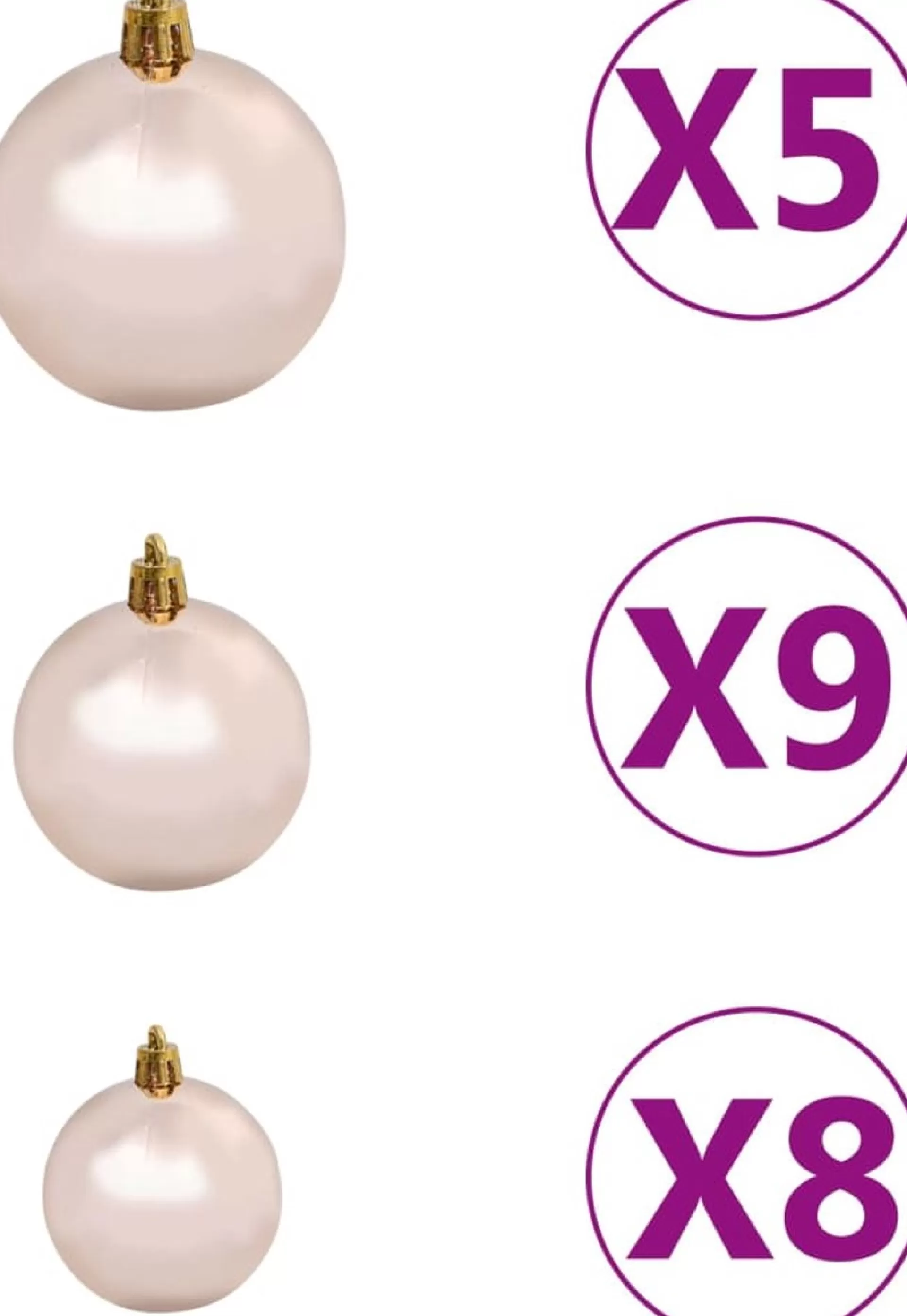 VidaLife Kunstkerstboom Met Led's En Kerstballen Half 120 Cm Groen Cheap