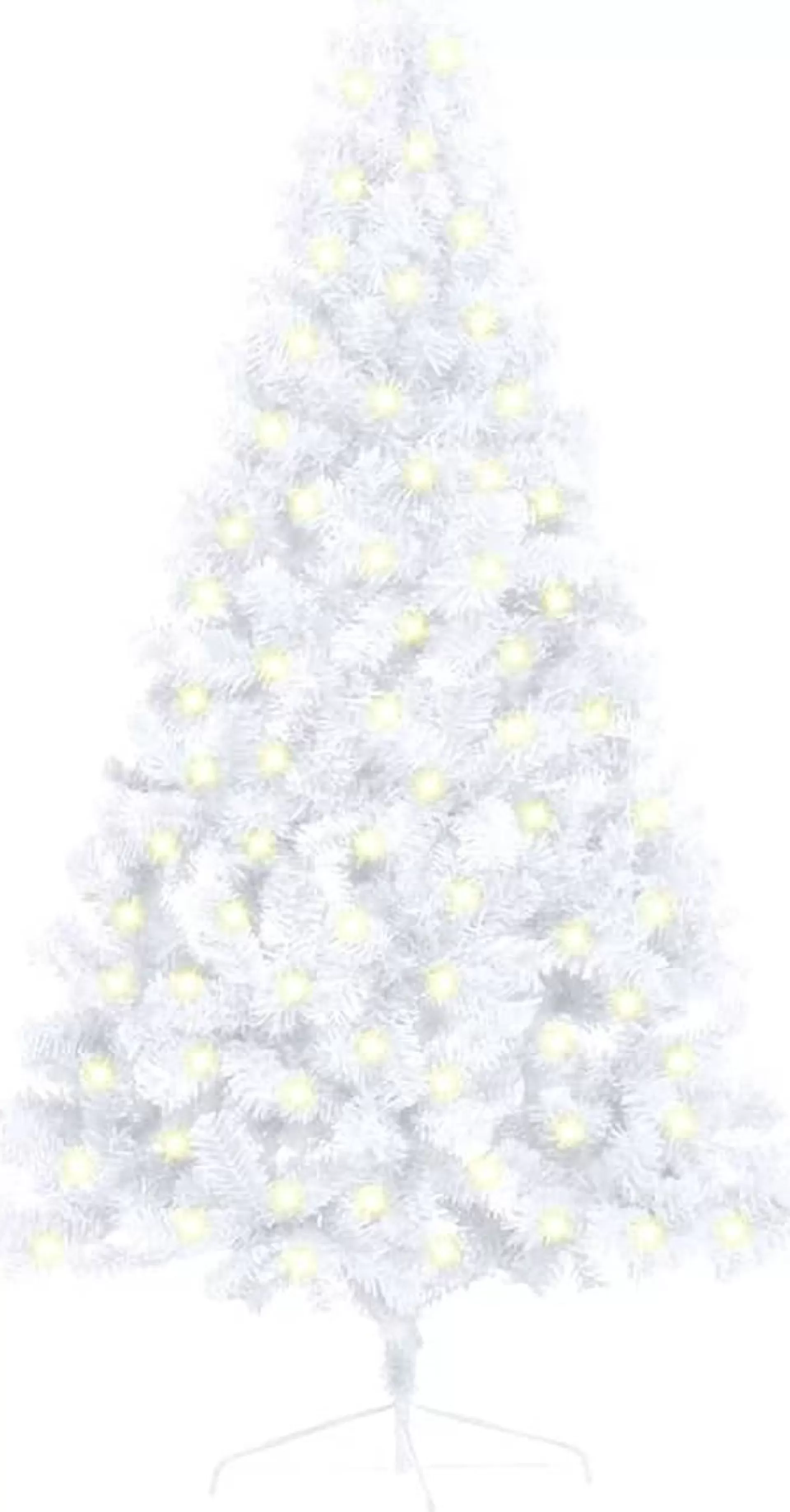 VidaLife Kunstkerstboom Met Led's En Standaard Half 150 Cm Pvc Wit Sale