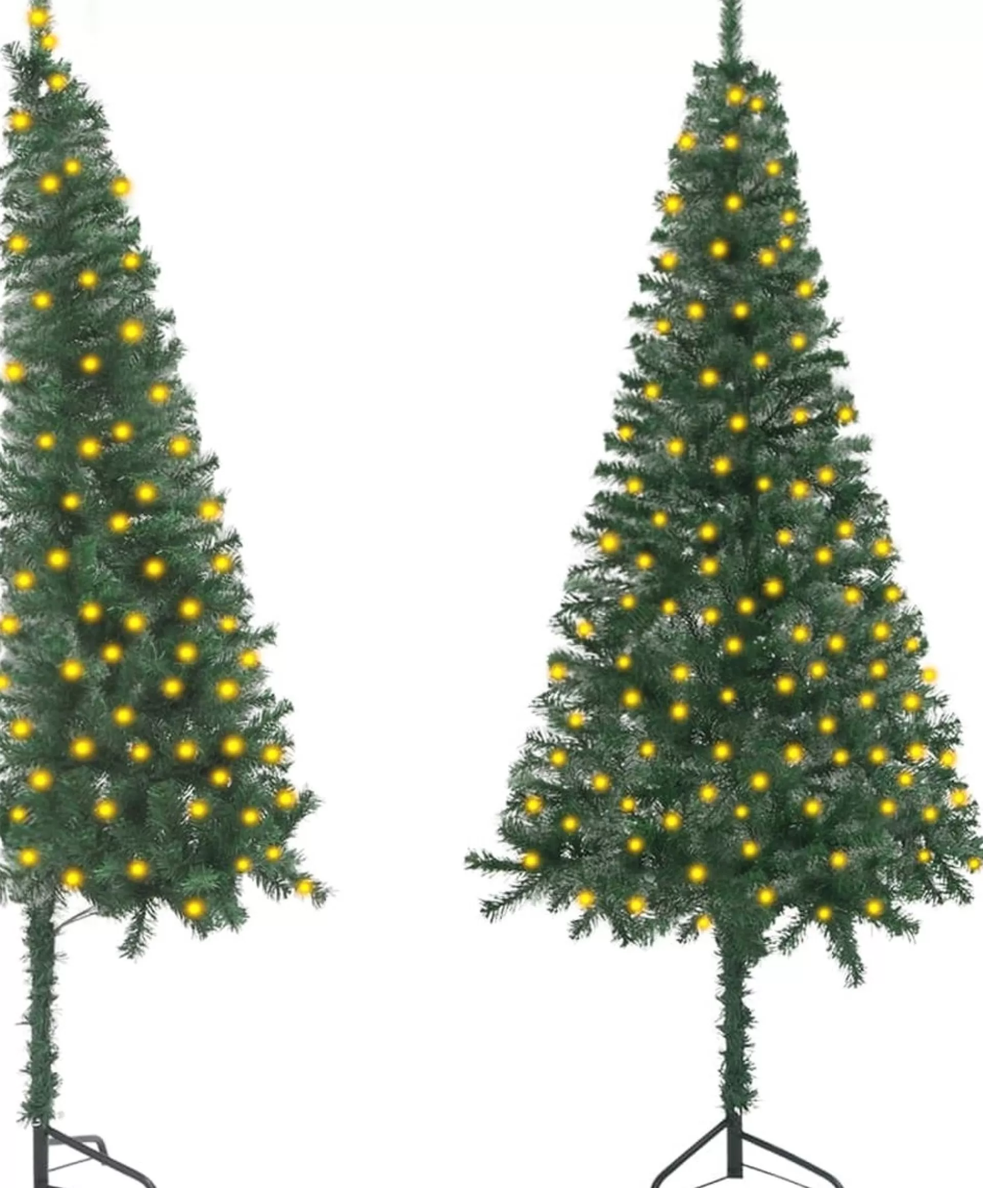 VidaLife Kunstkerstboom Met Led's Hoek 150 Cm Pvc Groen Clearance