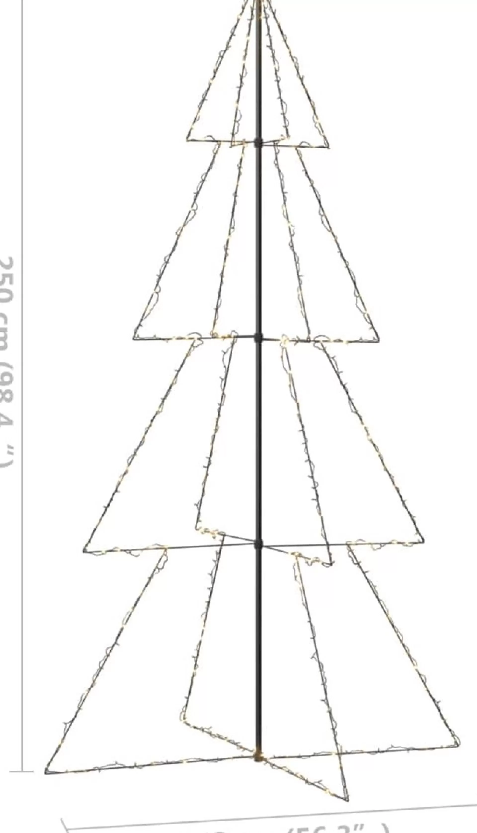 vidaXL Kegelkerstboom 360 Led's Binnen En Buiten 143X250 Cm Cheap