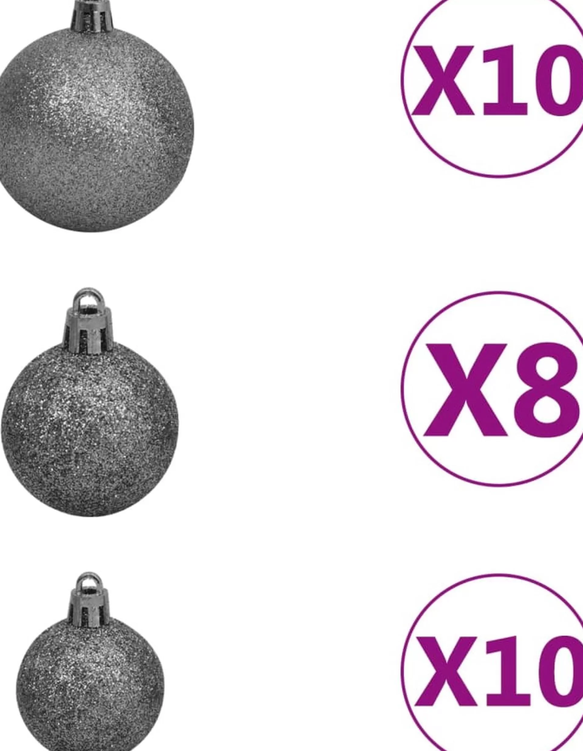 vidaXL Kerstboog Met Led's En Kerstballen 240 Cm Groen New