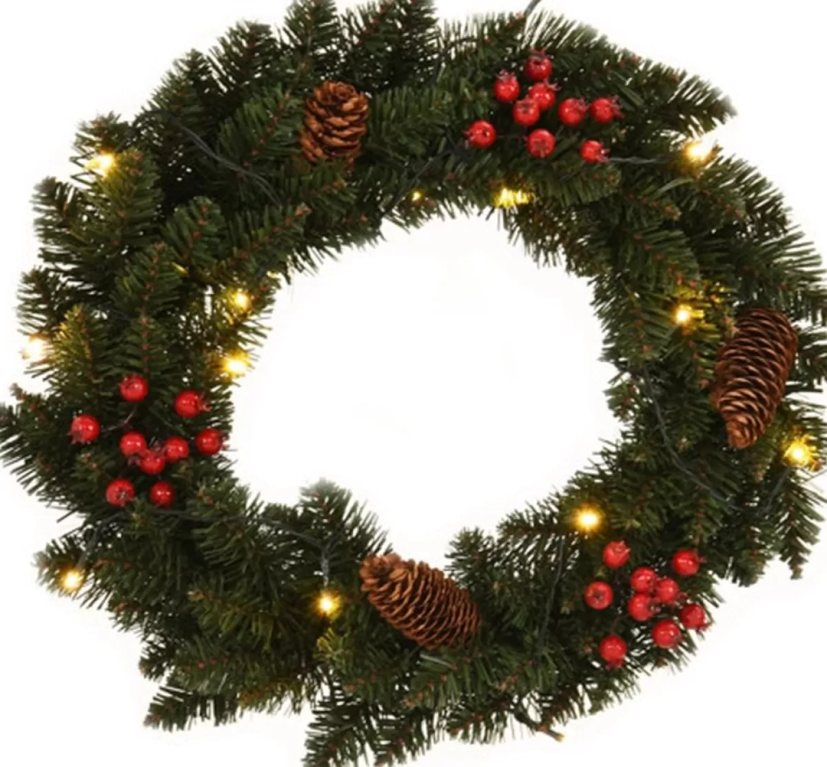 vidaXL Kerstkransen> Kerstkransen 2 St Met Decoratie 45 Cm Groen