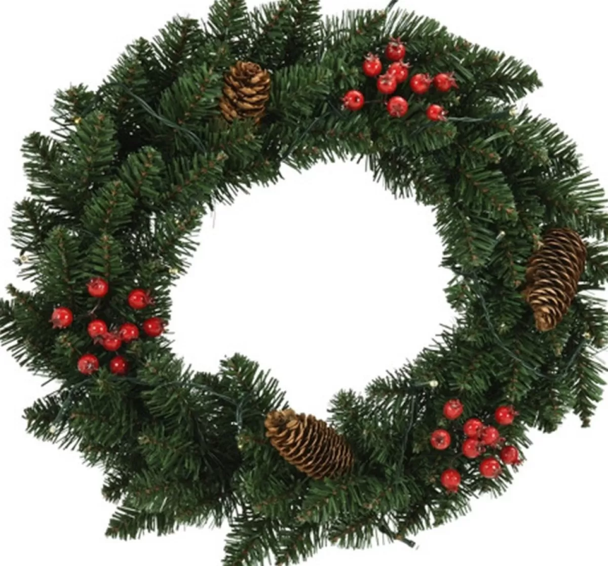 vidaXL Kerstkransen> Kerstkransen 2 St Met Decoratie 45 Cm Groen