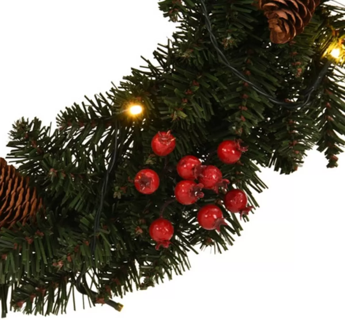 vidaXL Kerstkransen> Kerstkransen 2 St Met Decoratie 45 Cm Groen