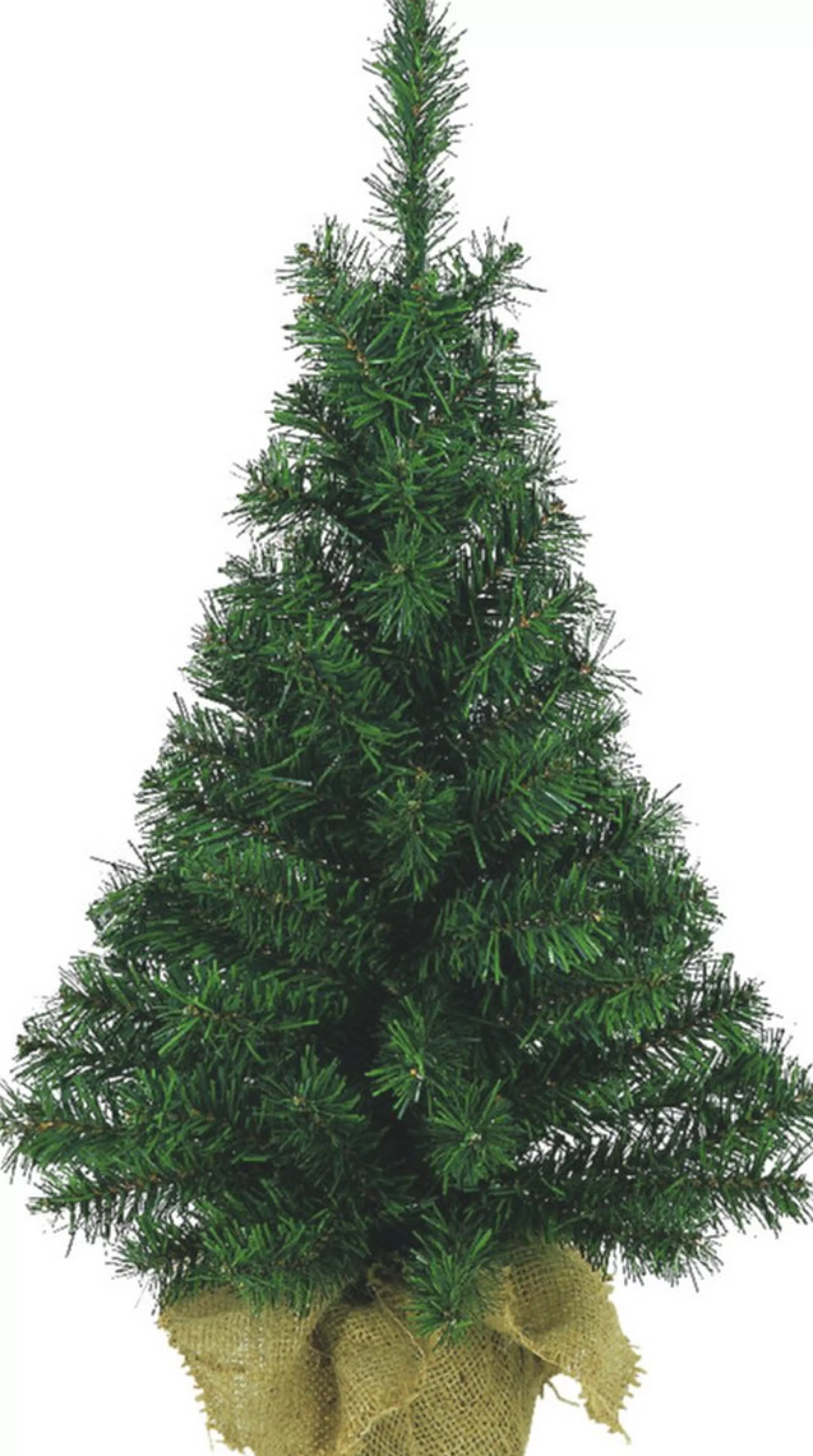 Merkloos Volle Kunst Kerstboom 75 Cm In Jute Zak Inclusief 50 Helder Witte Lampjes - Mini Kerstbomen Met Verlichting Flash Sale