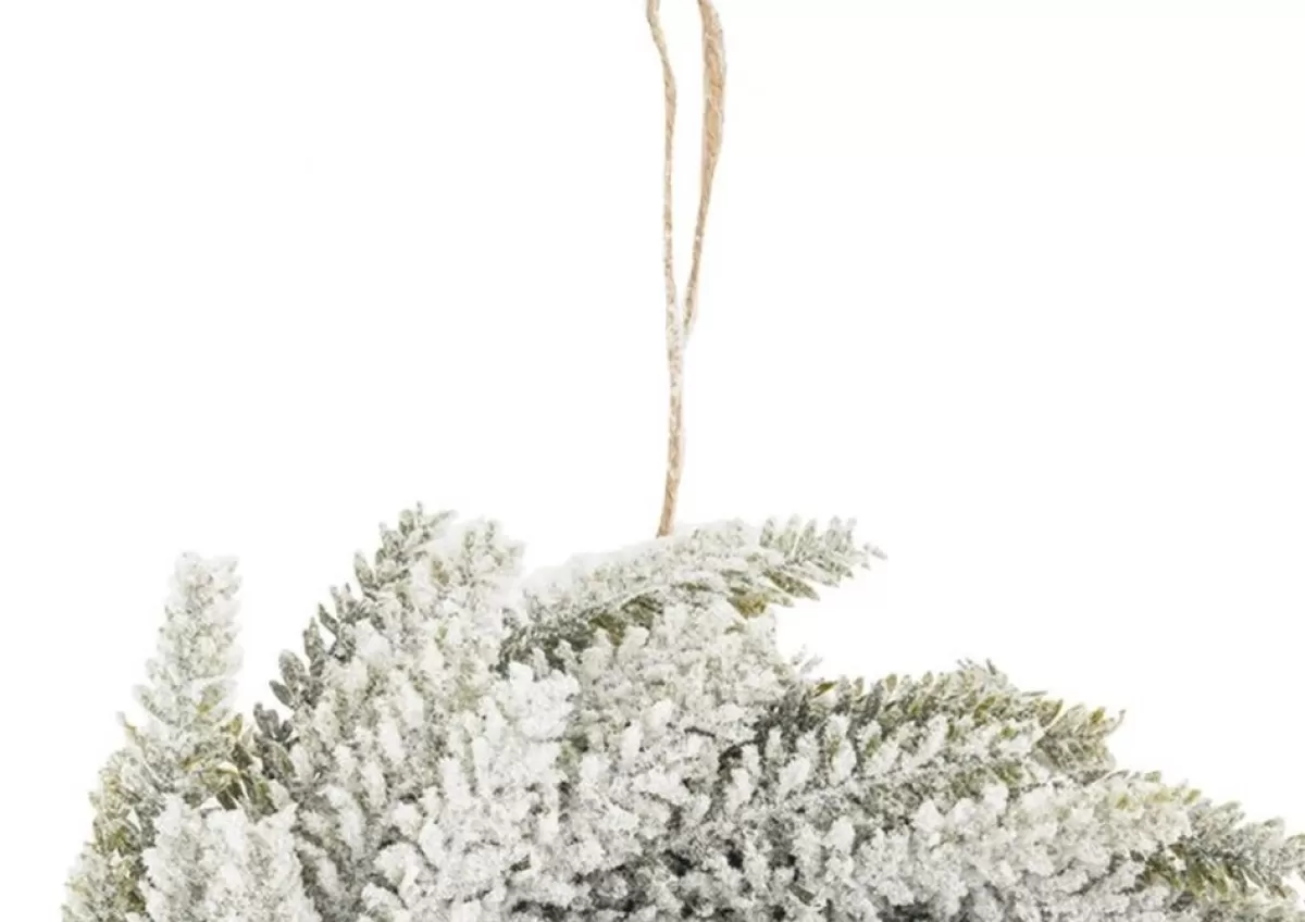 Naturn Christmas Kerstkransen>Witte Sneeuw Kerstkrans O 40 Cm Van | Ronde Krans | Kerstdecoratie Deurkrans | Kerstcadeau | Kransen Voor De Kerst | Kerstversiering Kransen | Wit