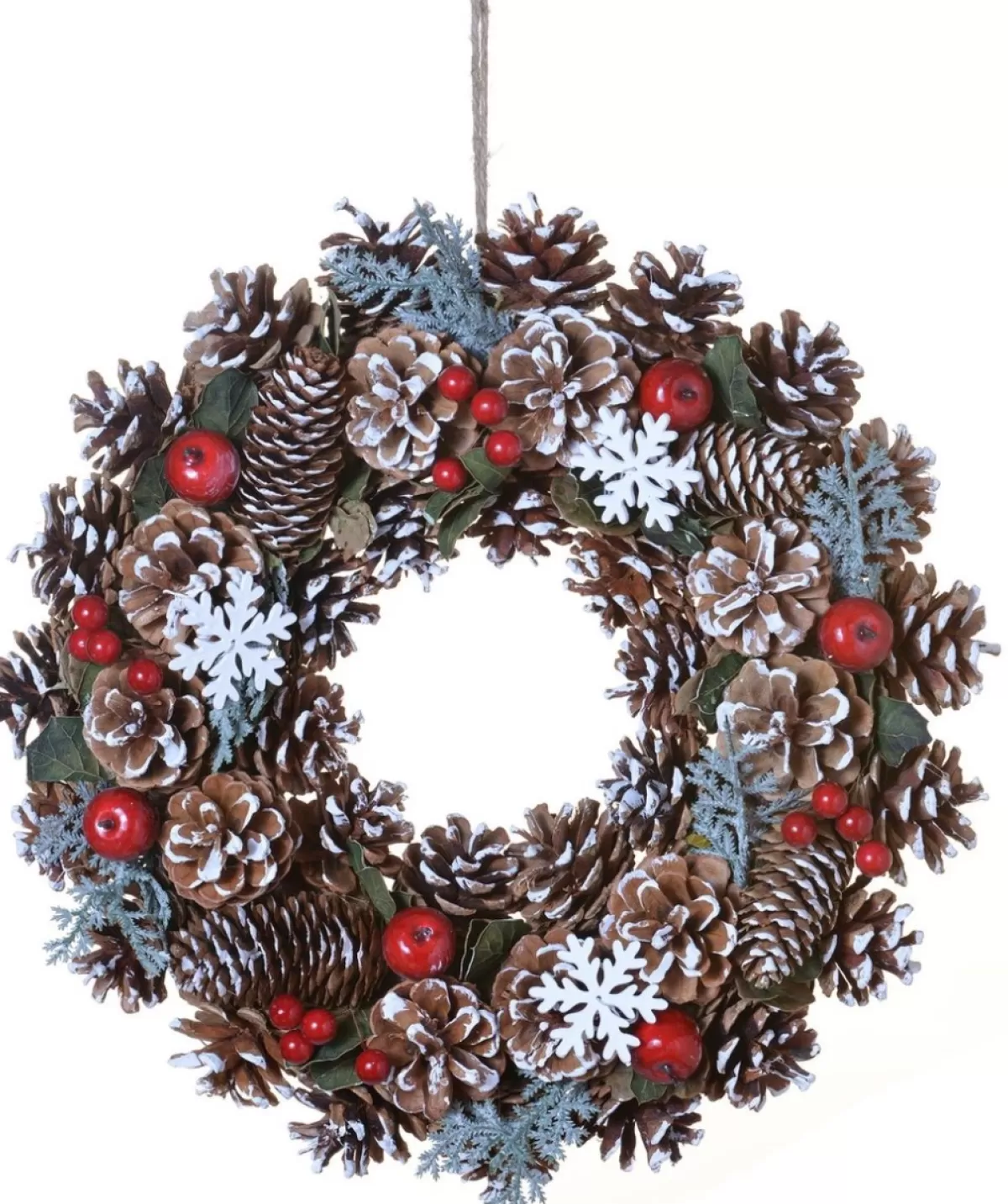 TotalPress Kerstkransen>Wreath Pinecone Snowflake O35X9Cm Multicolour | Kerst | Kerststukje