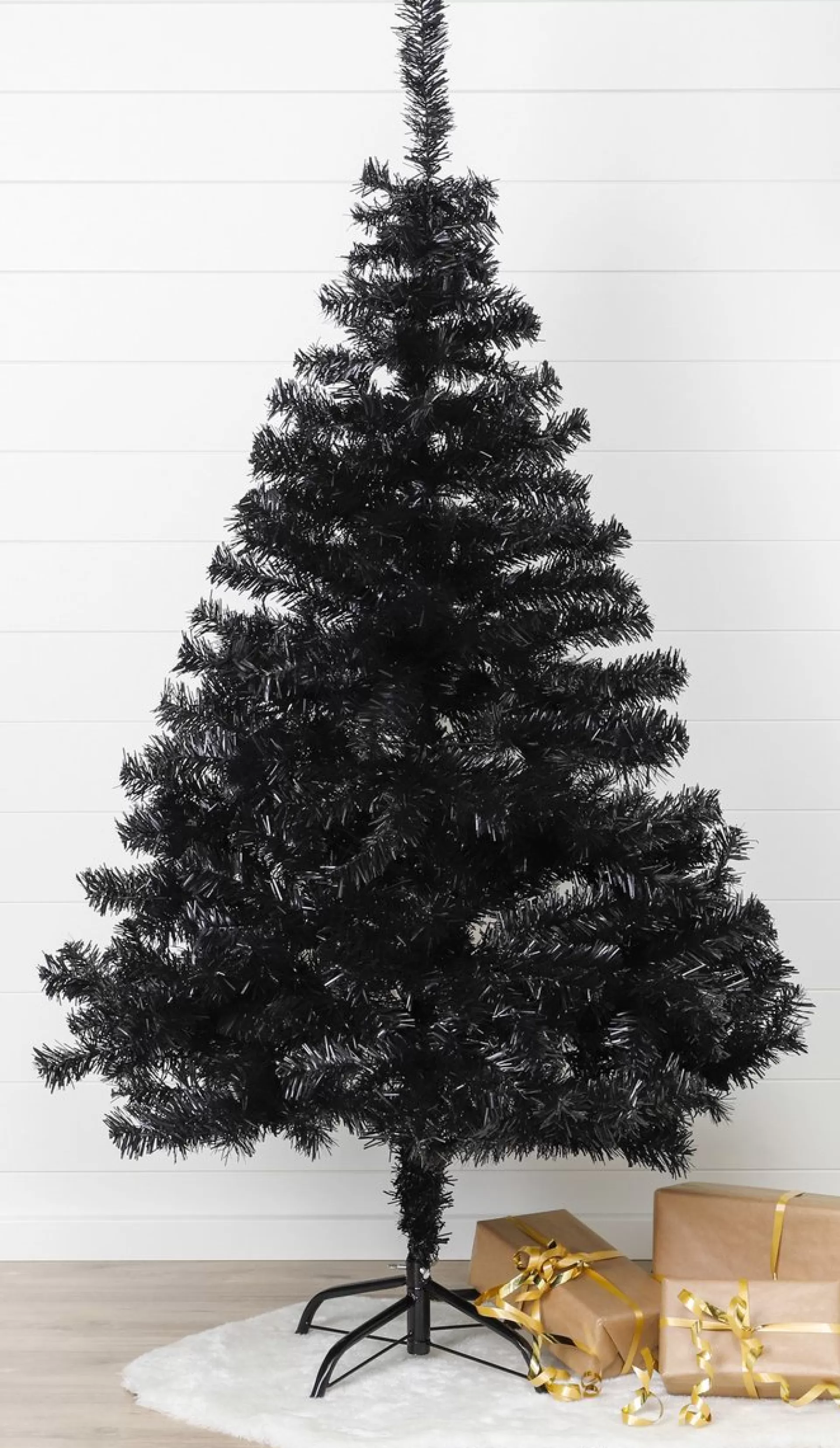 Merkloos Zwarte Kunst Kerstboom/Kunstboom 150 Cm - Kunst Kerstbomen / Kunstbomen Cheap